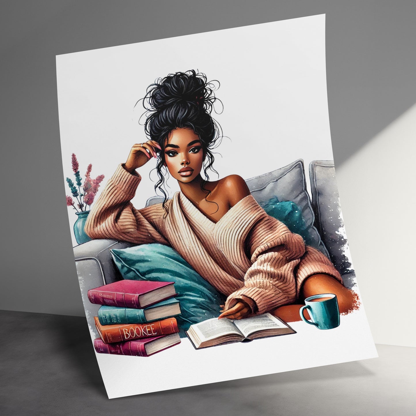 Cozy Reading Nook Decorative Art Print product