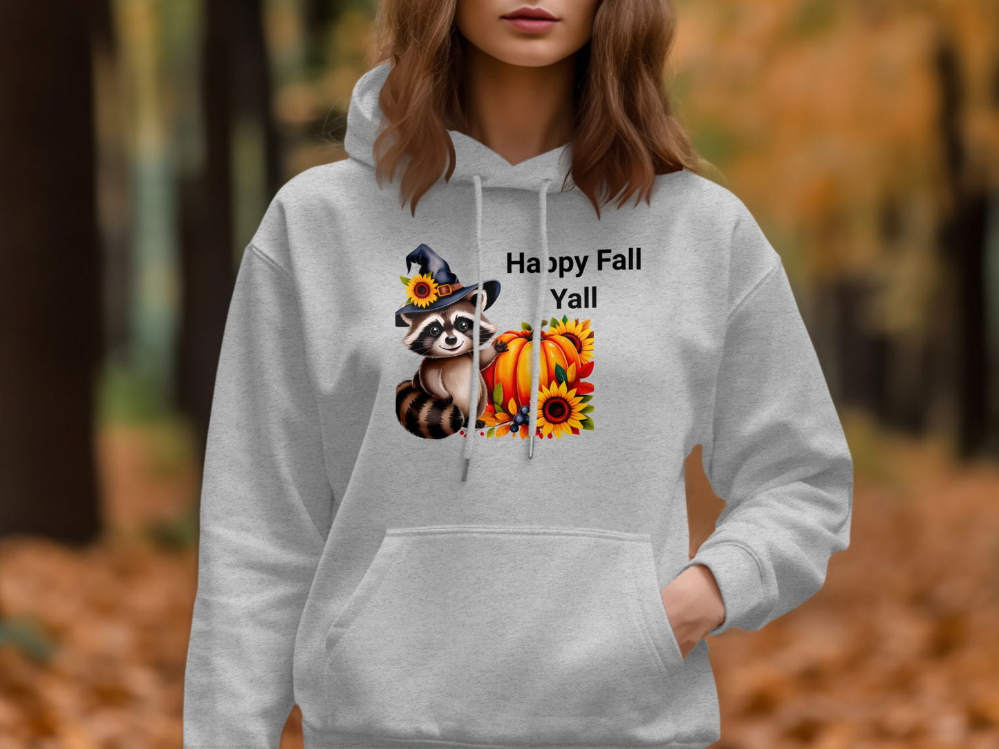 Happy Fall Yall Raccoon and Sunflowers Hoodie product