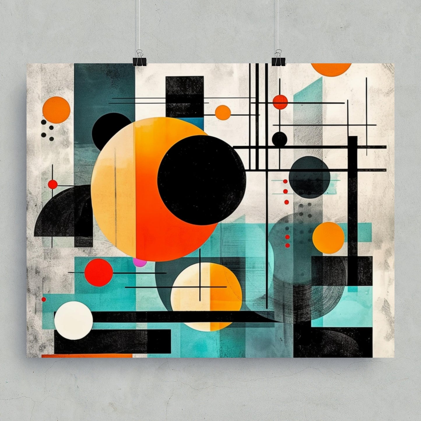 Abstract Geometric Shapes Colorful Art print product