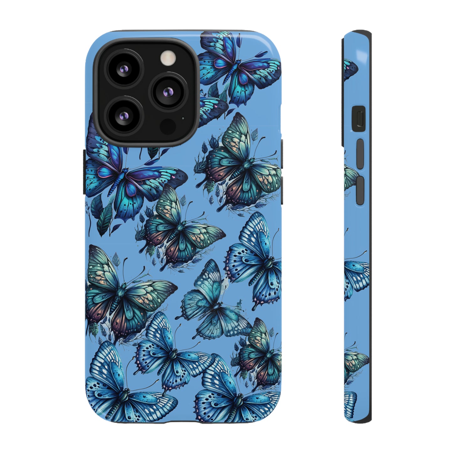 Blue Butterfly iPhone Case, Cute Cell Phone Case, Abstract Phone Case, iPhone Cover