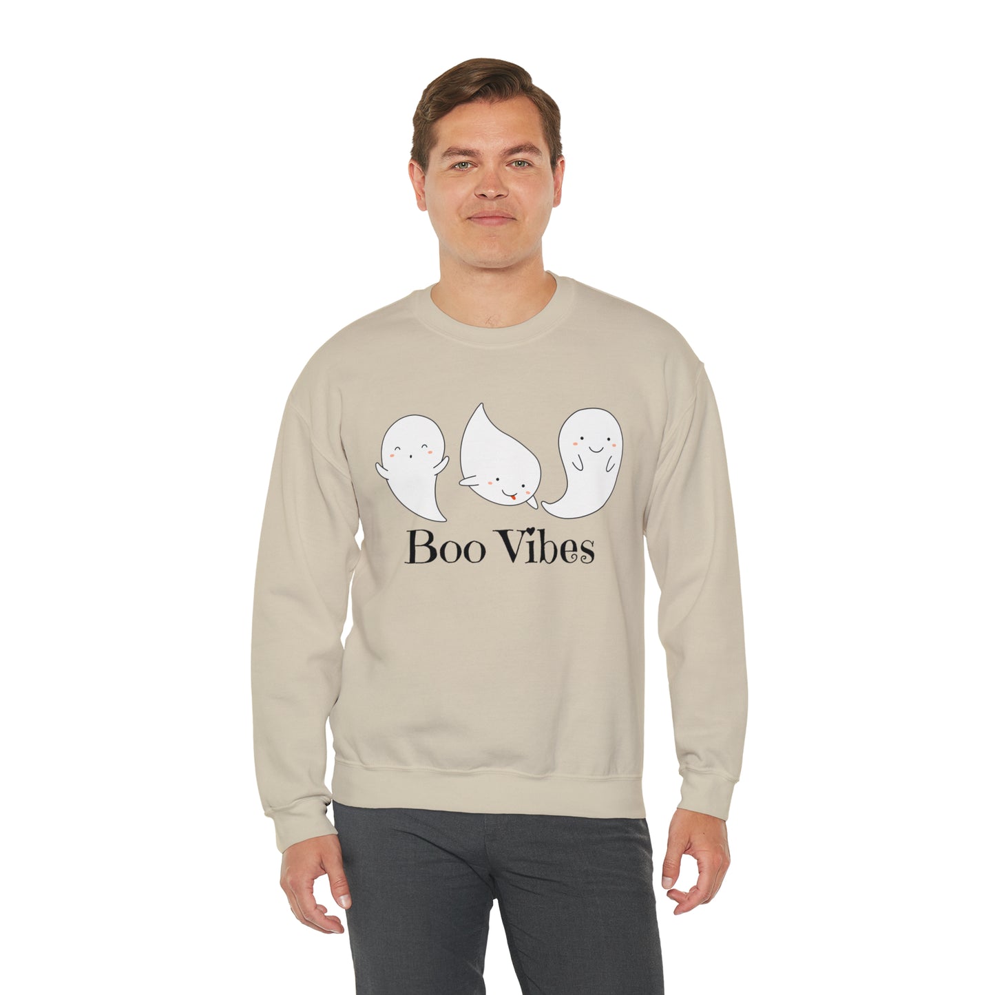 Boo Ghost Sweatshirt, Halloween Sweatshirt Women Men Crewneck Sweatshirt