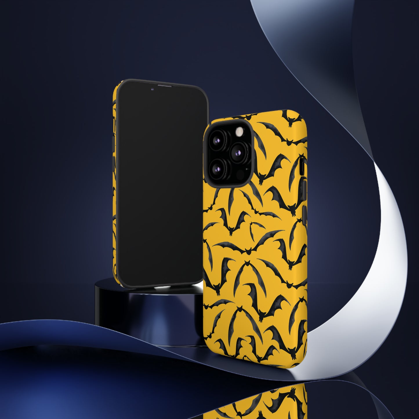 Bat Phone Case, iPhone 15 Case, Cute Glossy Halloween Goth Phone Case