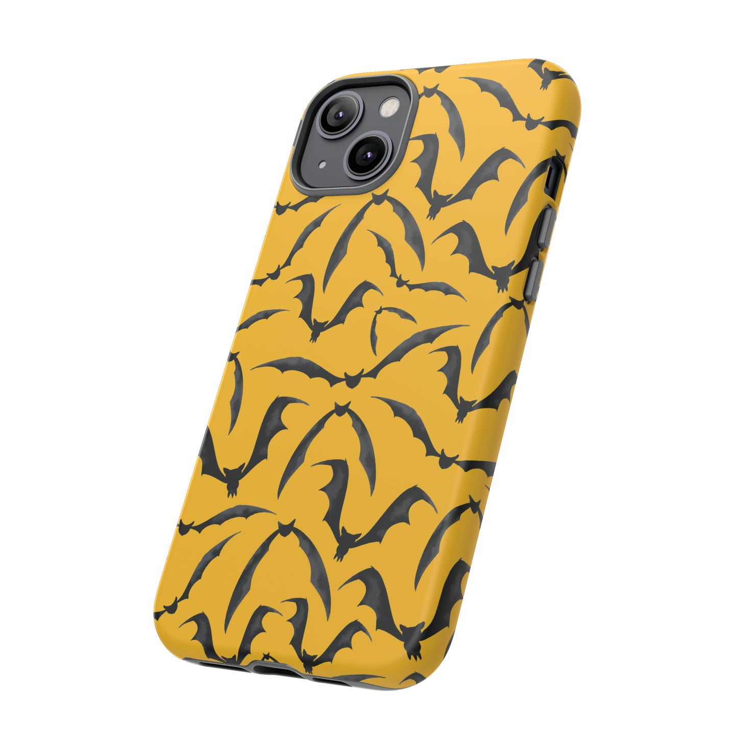 Bat Phone Case, iPhone 15 Case, Cute Glossy Halloween Goth Phone Case