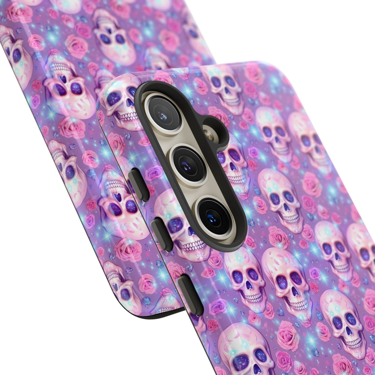 Phone Case - Skull and Roses Pastel Goth Tough Case