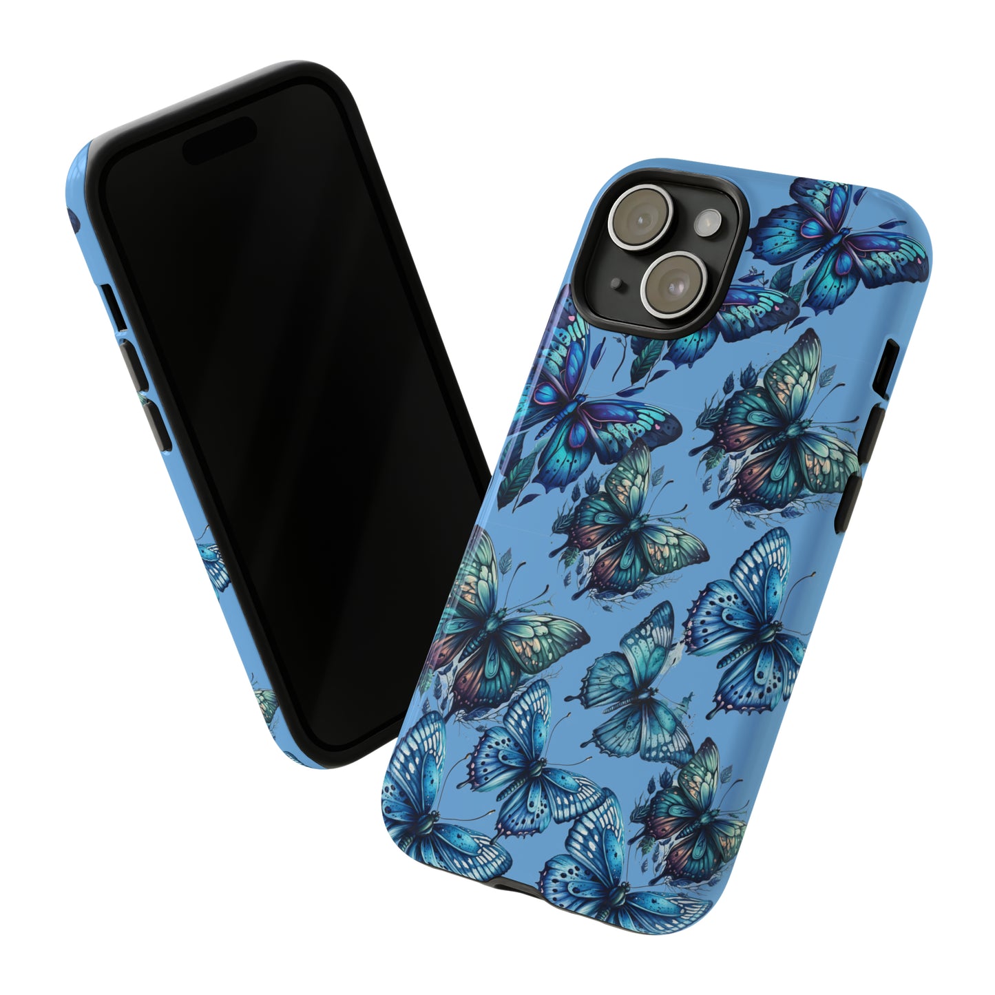 Blue Butterfly iPhone Case, Cute Cell Phone Case, Abstract Phone Case, iPhone Cover