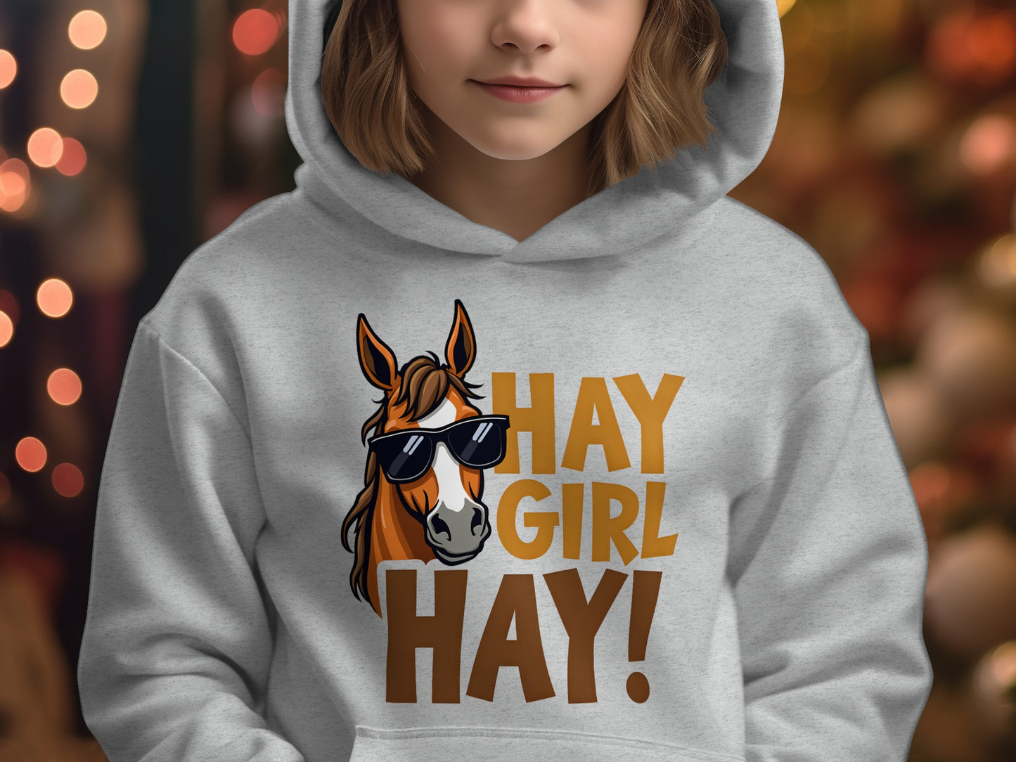 Hay Girl Hay Funny Graphic Hoodie Product