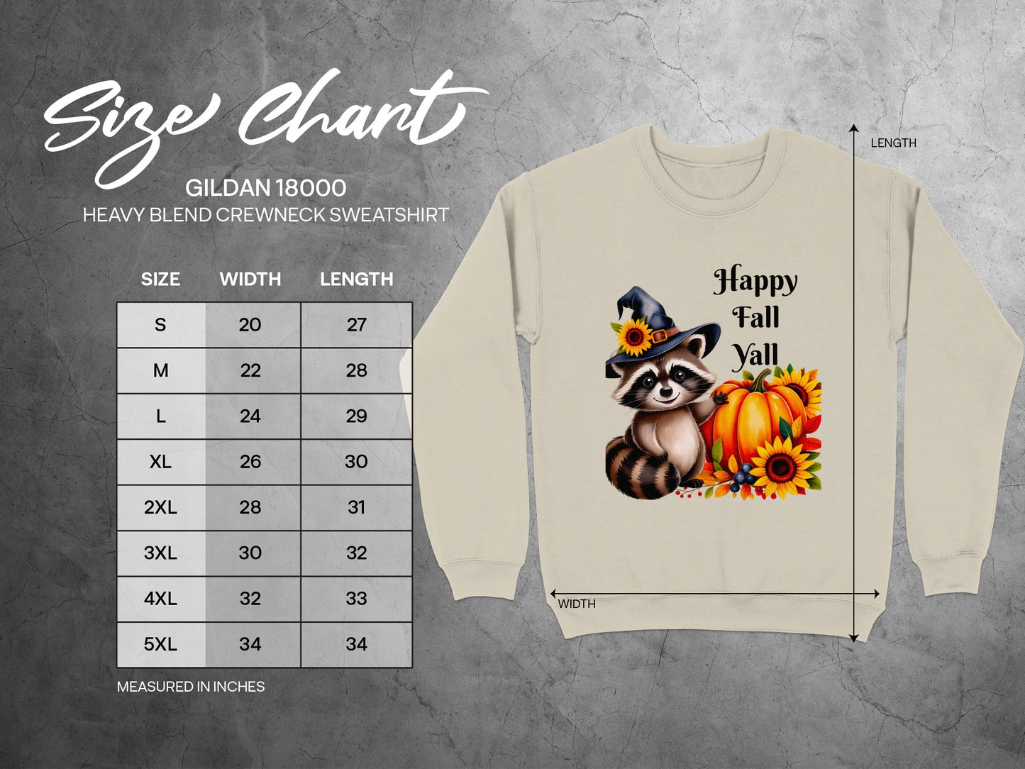 Happy Fall Y'all Raccoon Graphic Sweatshirt product