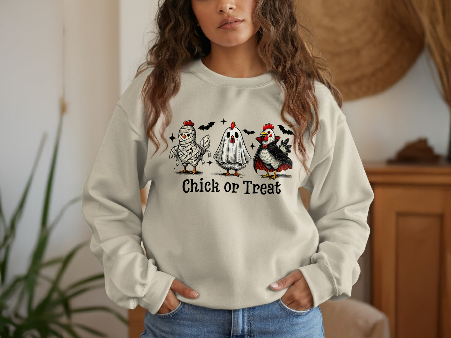 Chick or Treat Chicken Halloween Sweatshirt product