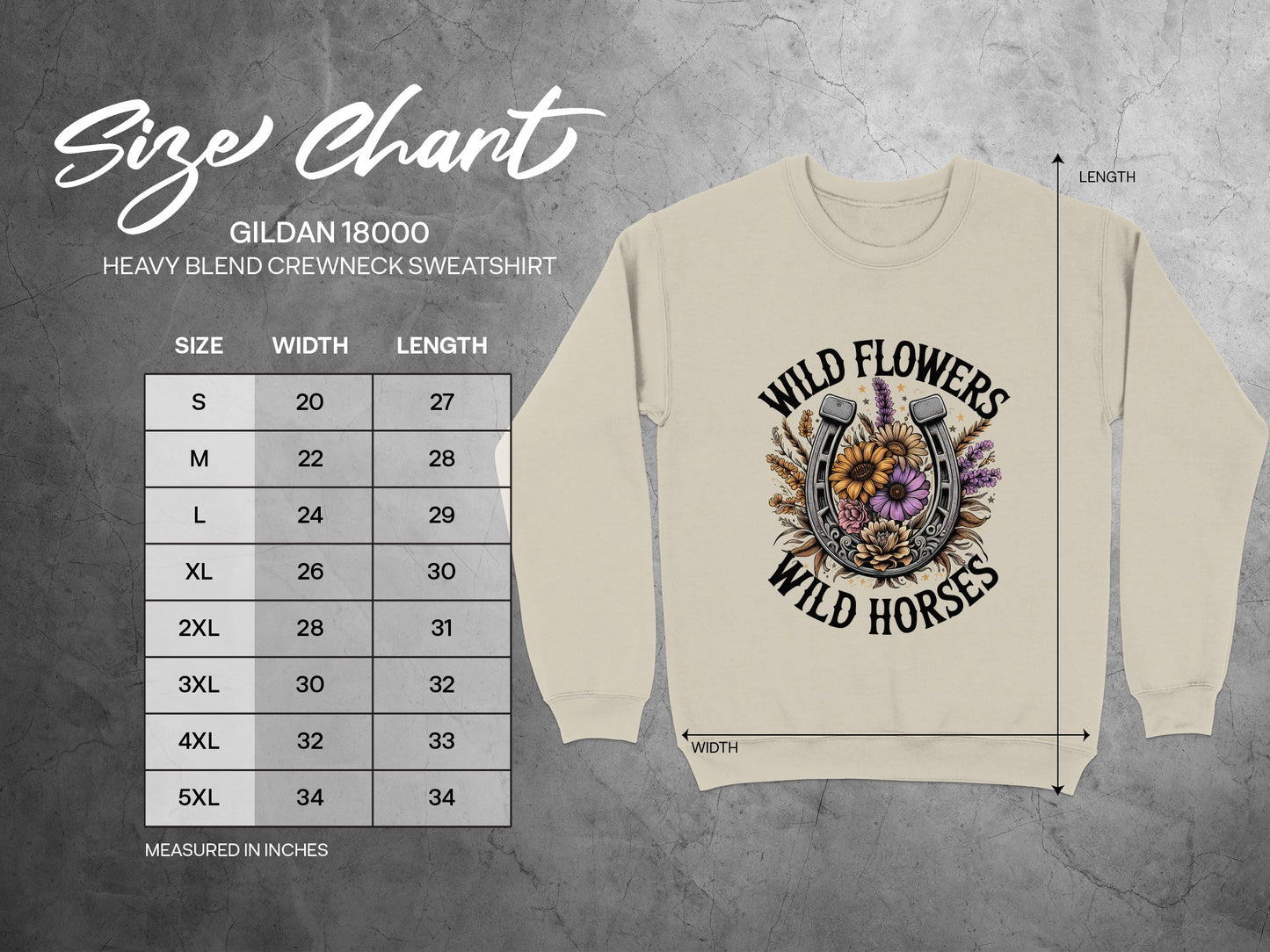 Wild Flowers Wild Horses Graphic Sweatshirt product