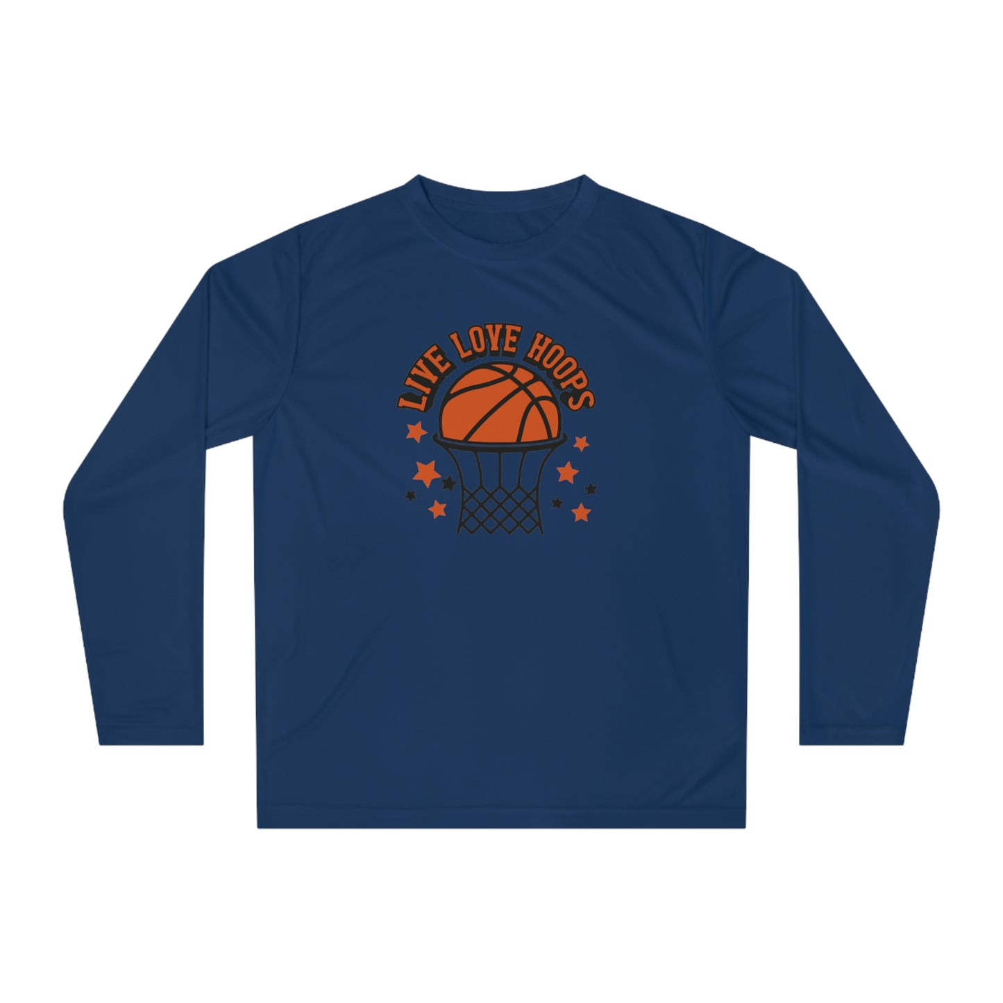 Basketball Shirt, Basketball Mom, Dad, Game Day Shirt, Sports T-shirt, Unisex Performance Long Sleeve Shirt