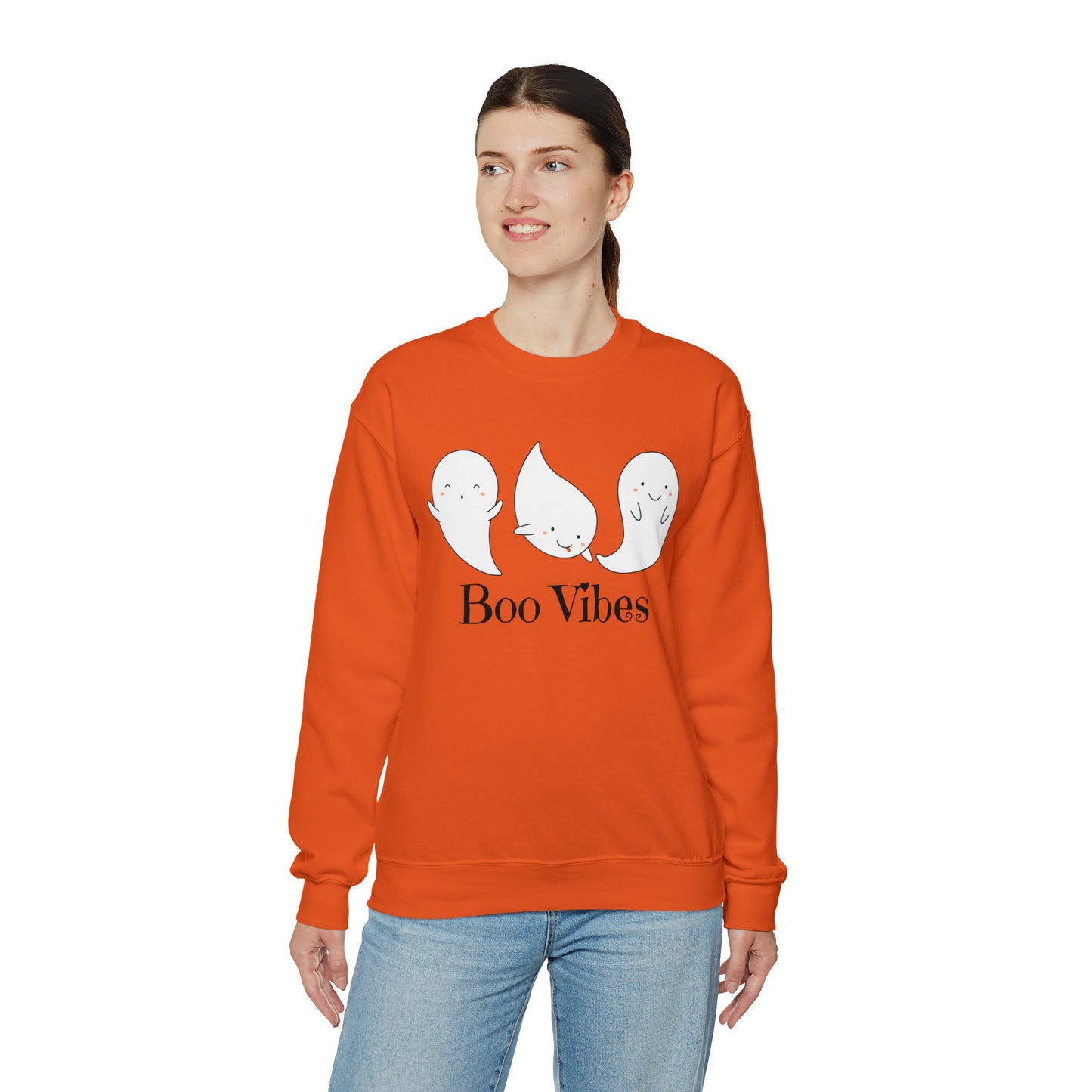 Boo Ghost Sweatshirt, Halloween Sweatshirt Women Men Crewneck Sweatshirt