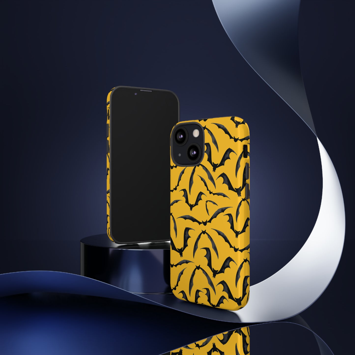 Bat Phone Case, iPhone 15 Case, Cute Glossy Halloween Goth Phone Case