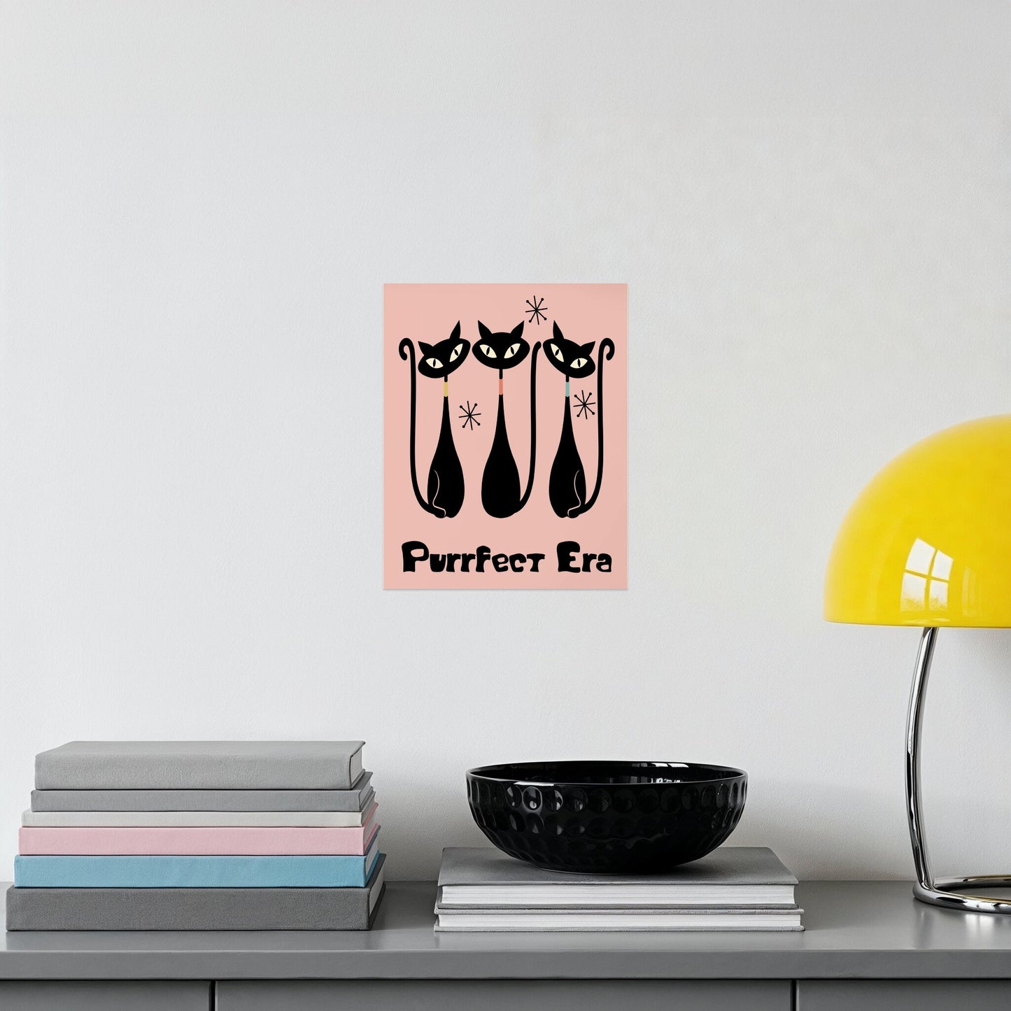 PurrFect Era Trio Cat Design Art Print product