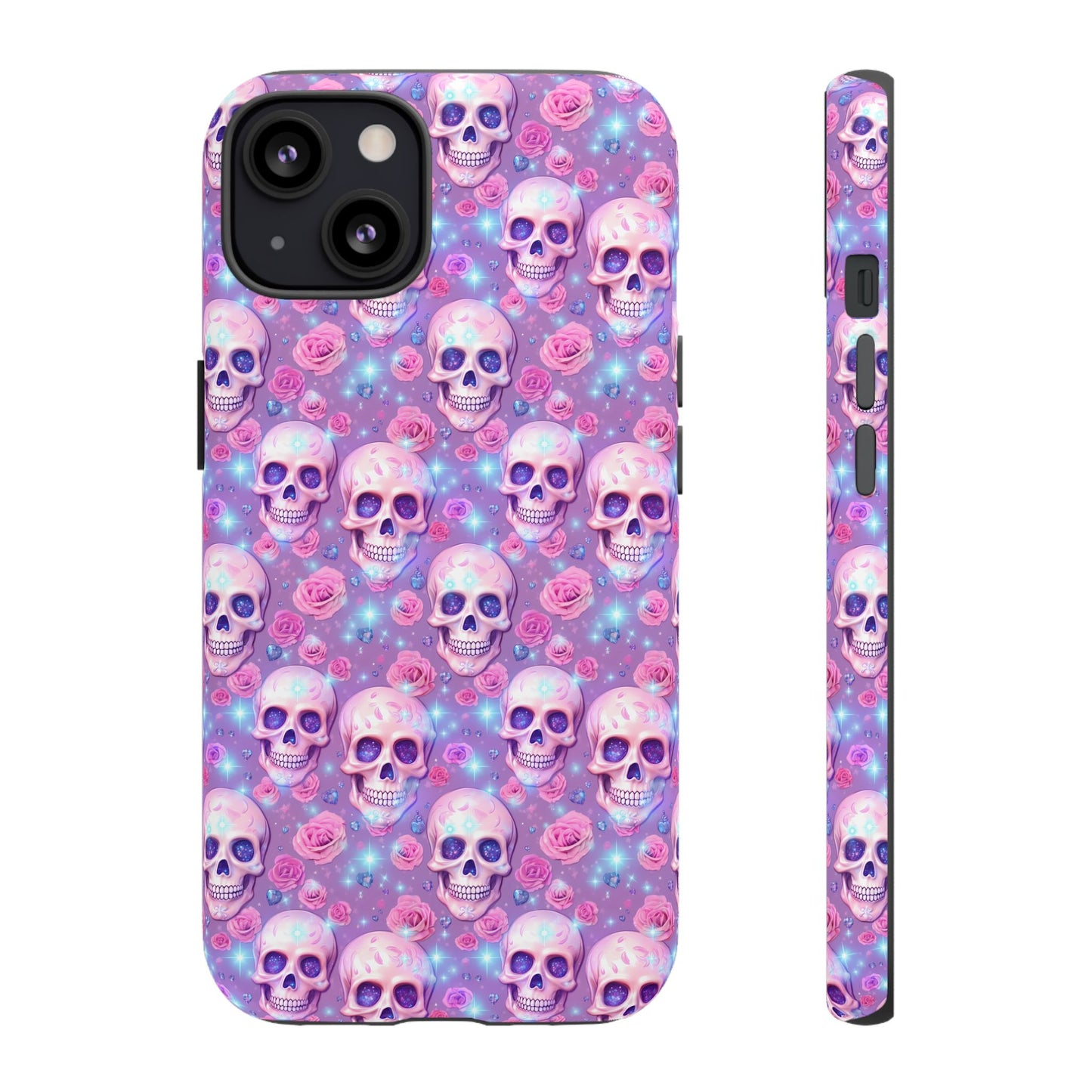 Phone Case - Skull and Roses Pastel Goth Tough Case