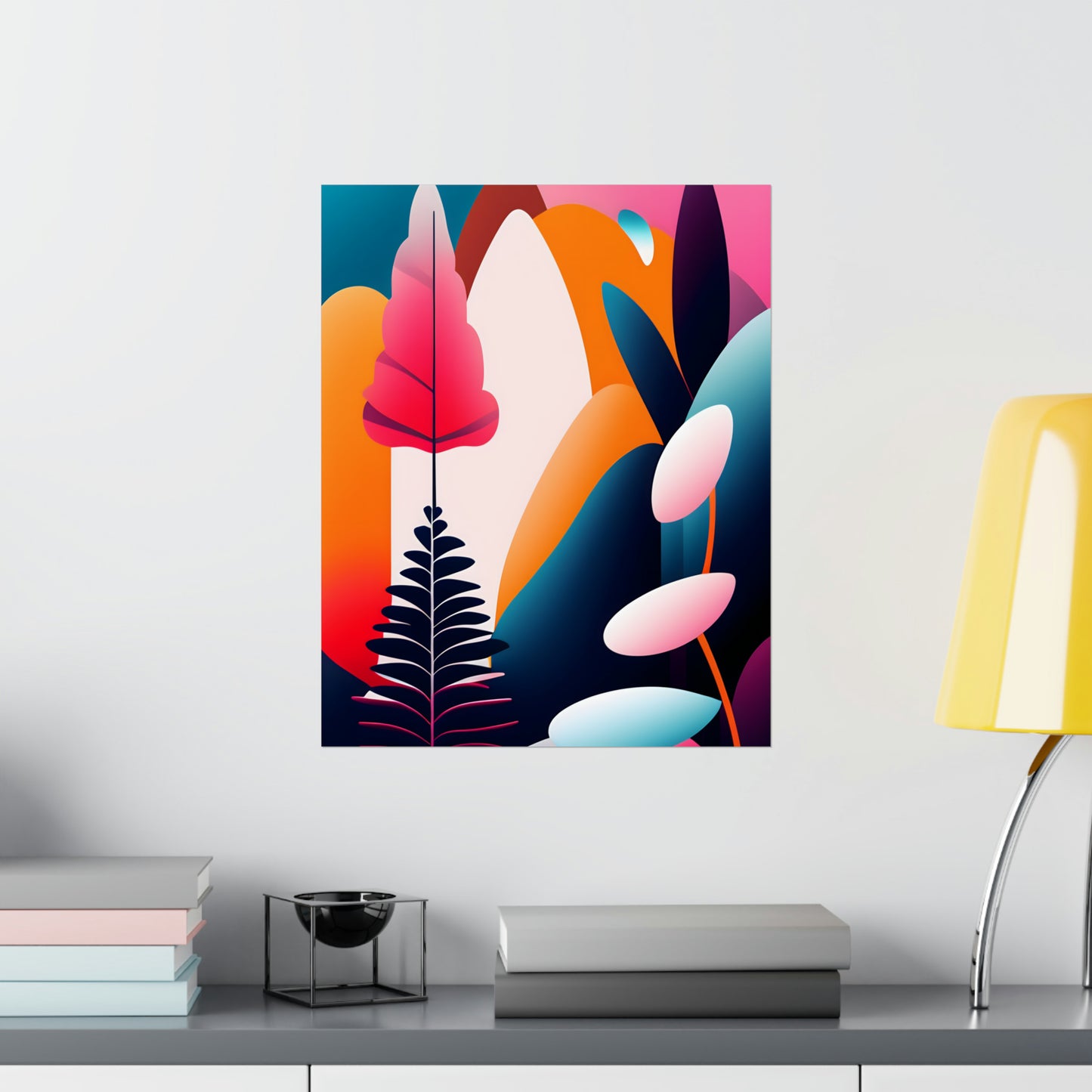 Mid-Century Modern Wall Art Print, Wall Room Decor Premium Matte Vertical Poster