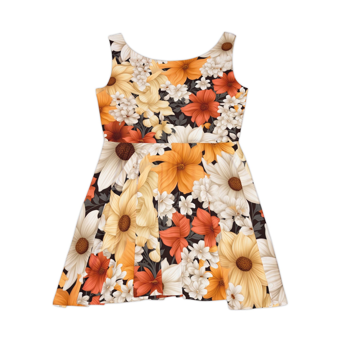 Cottagecore Floral Skater Dress Floral Sundress Fit and Flare Dress Summer Spring Dress