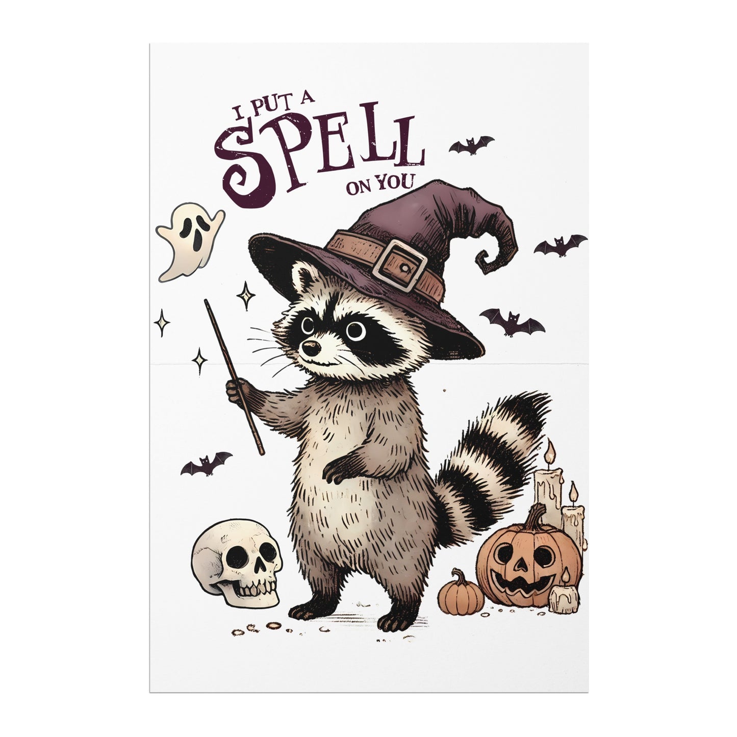I Put a Spell on You Raccoon Halloween product