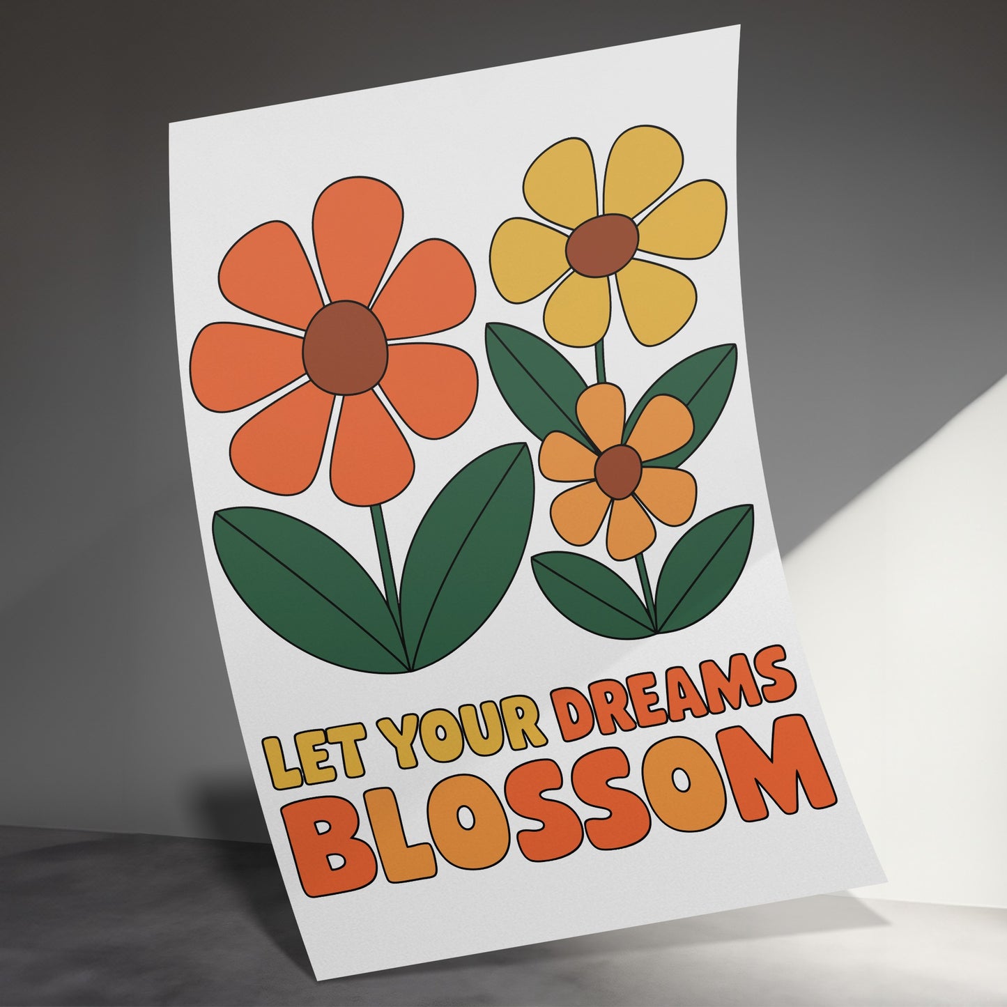 Let Your Dreams Blossom Floral Art Print product type