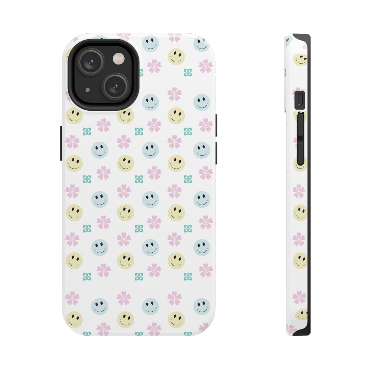 Smiley Face Retro Tough Phone Case, Cute Cool Trendy Biodegradable Phone Case