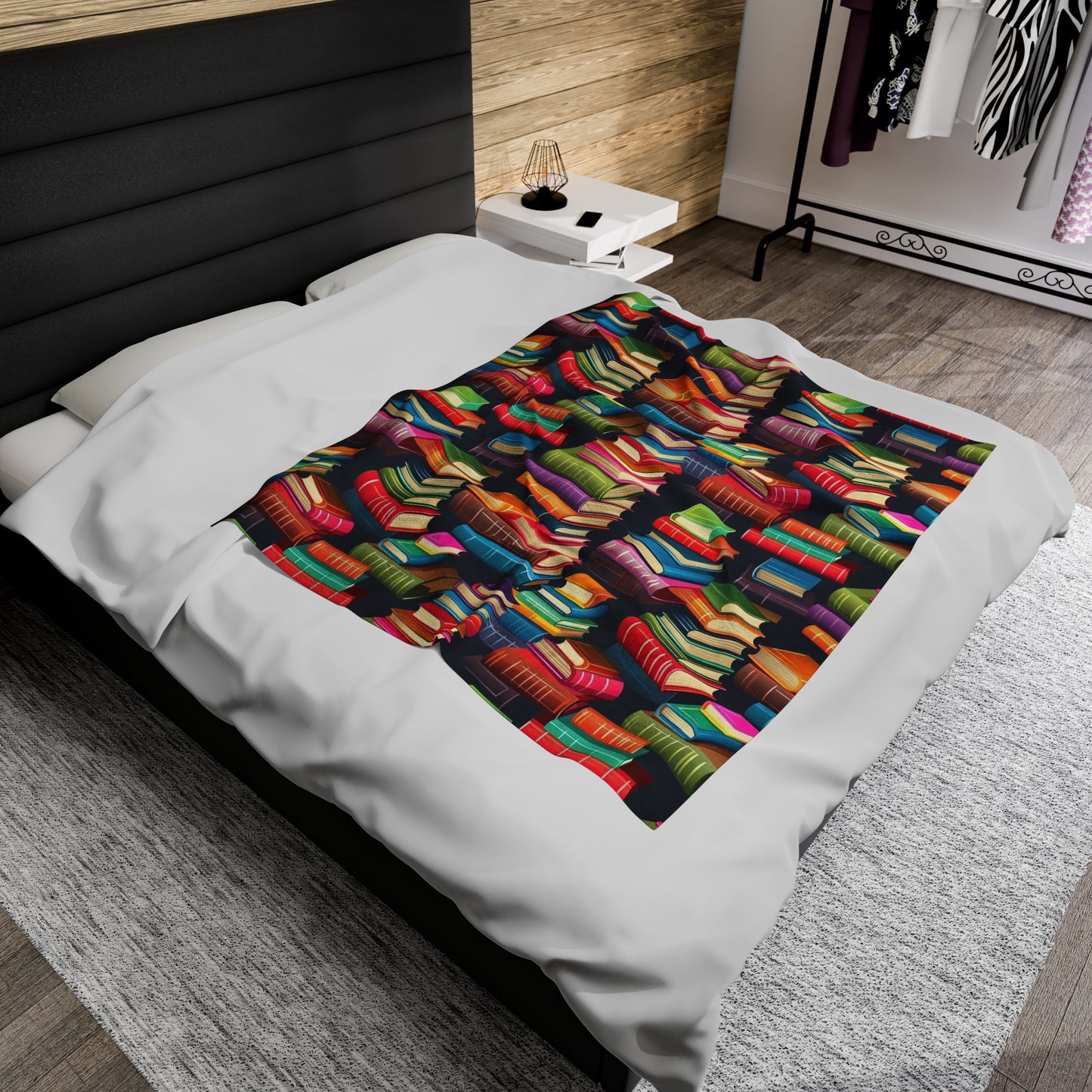 Reading Blanket, Gift for Readers, Book Blanket Warm Cozy Velveteen Plush Blanket