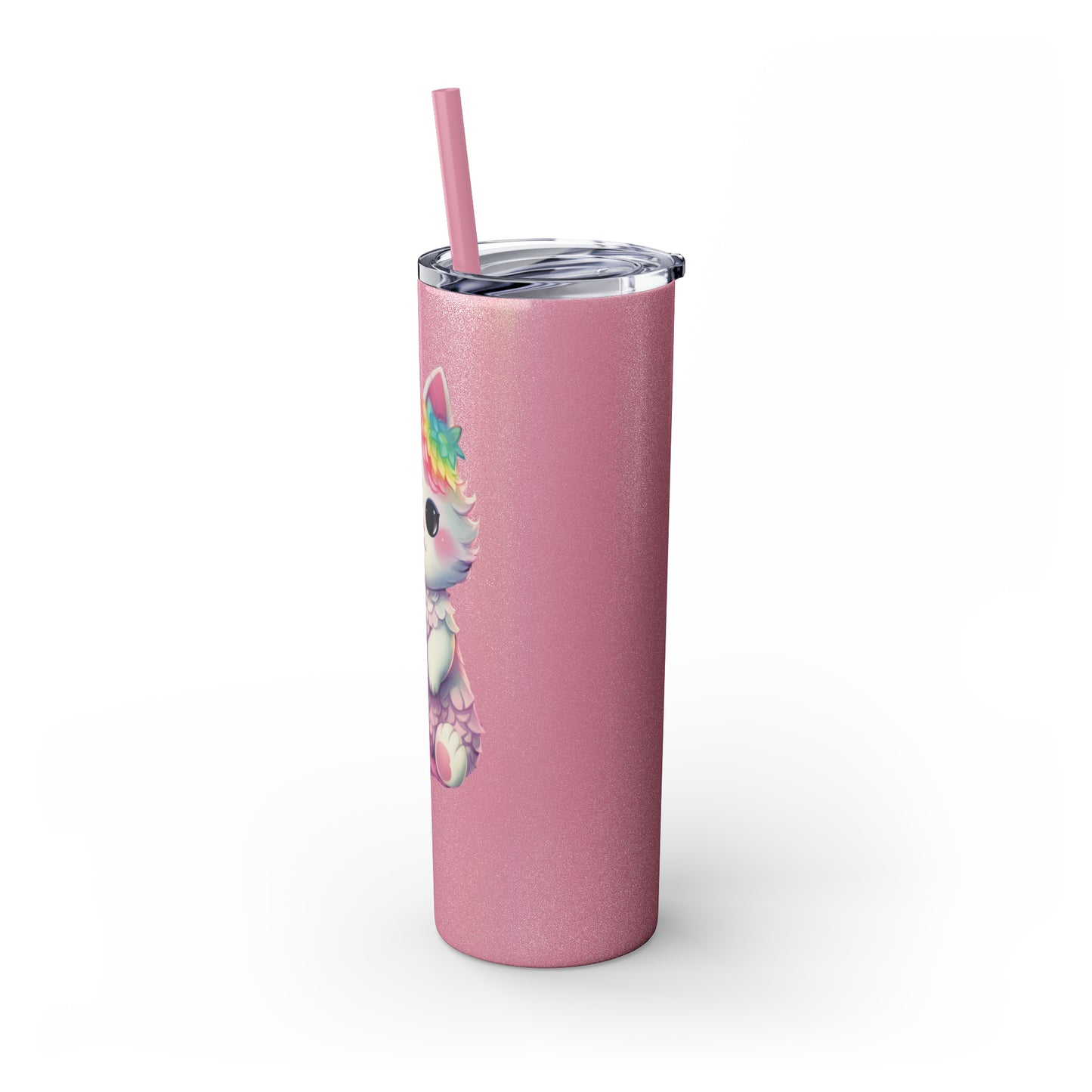 Kawaii Pastel Cat Skinny Tumbler with Straw, Maars Tumbler 20oz Sublimation