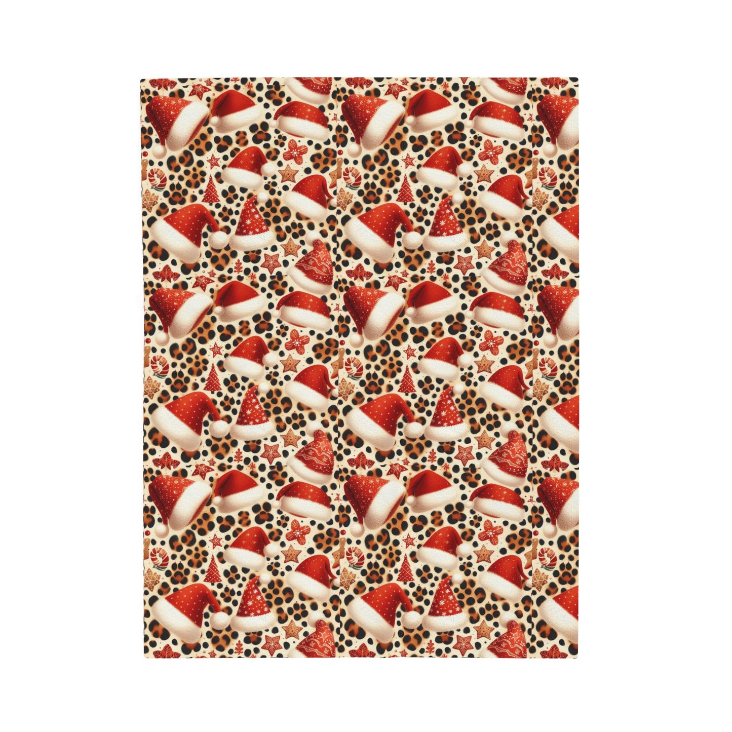 Velveteen Plush Blanket - Leopard Print Christmas Throw Blanket Couch
