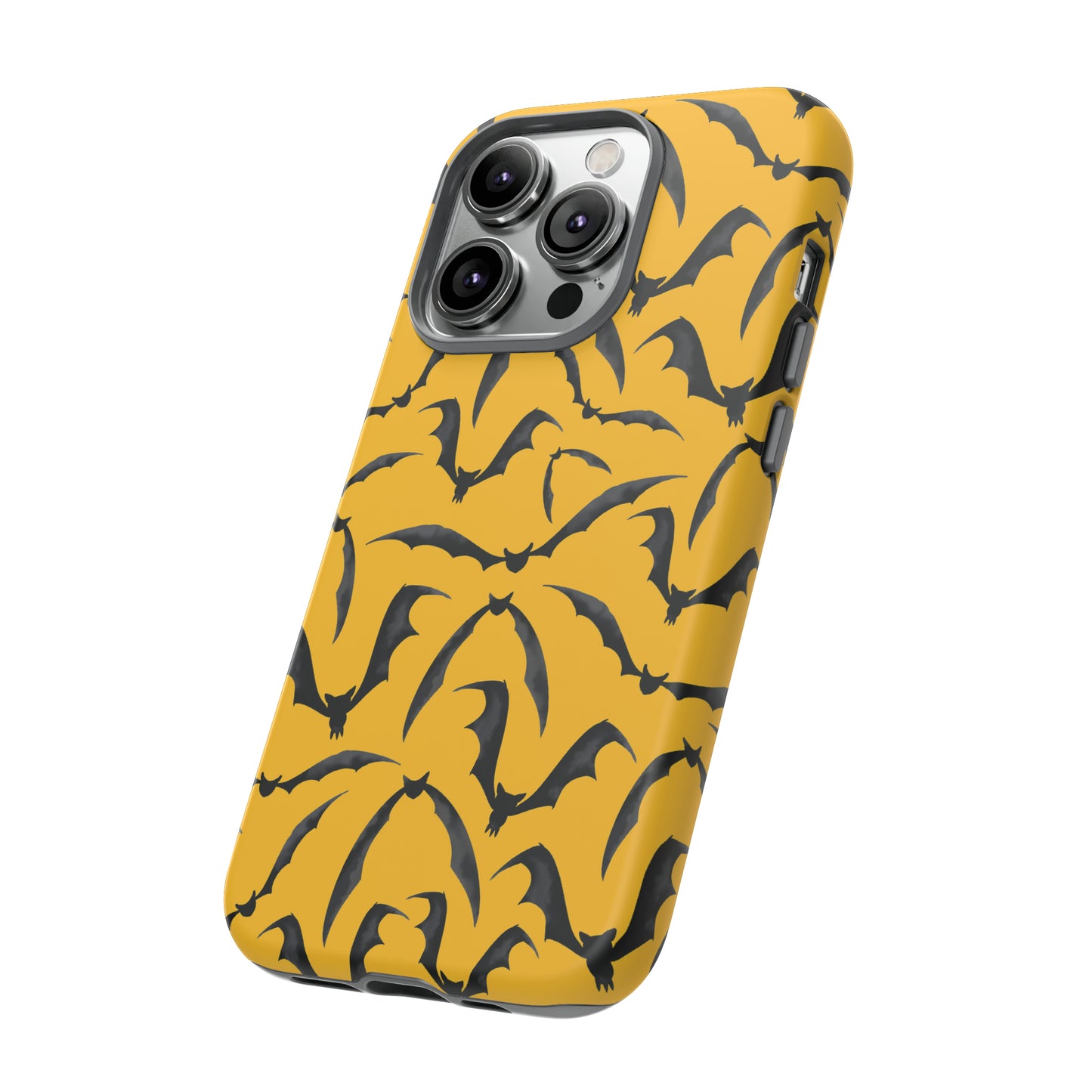 Bat Phone Case, iPhone 15 Case, Cute Glossy Halloween Goth Phone Case