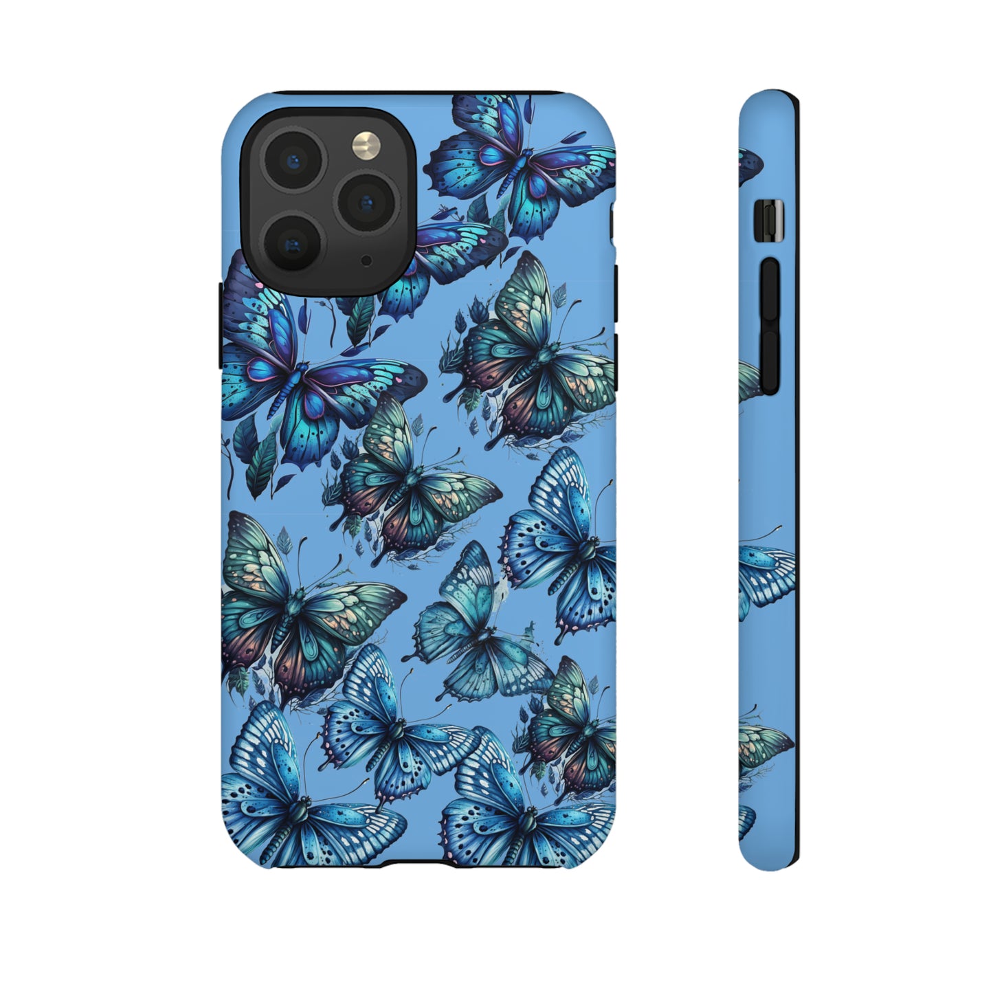 Blue Butterfly iPhone Case, Cute Cell Phone Case, Abstract Phone Case, iPhone Cover