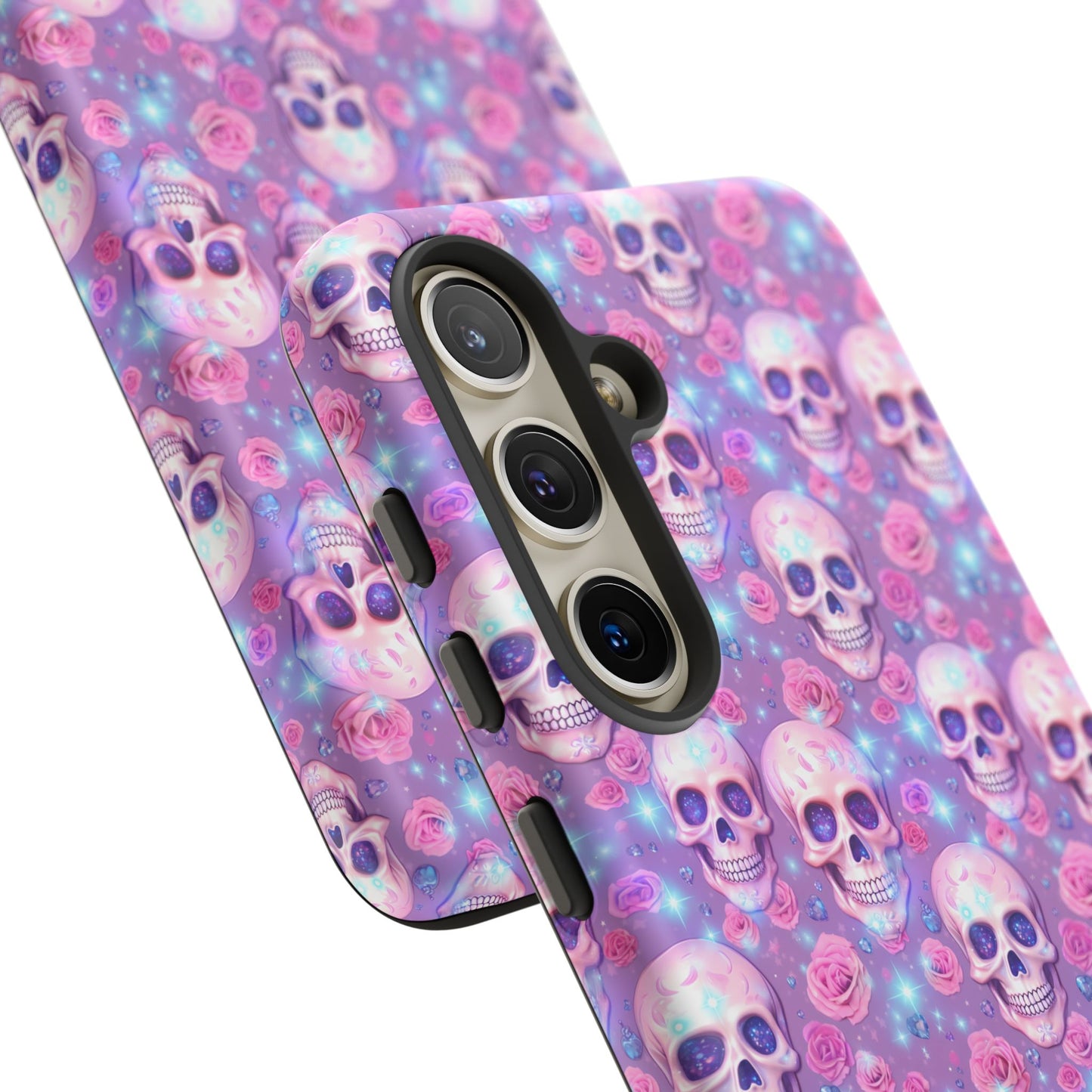 Phone Case - Skull and Roses Pastel Goth Tough Case