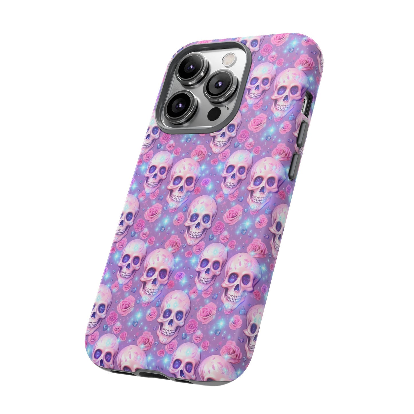 Phone Case - Skull and Roses Pastel Goth Tough Case
