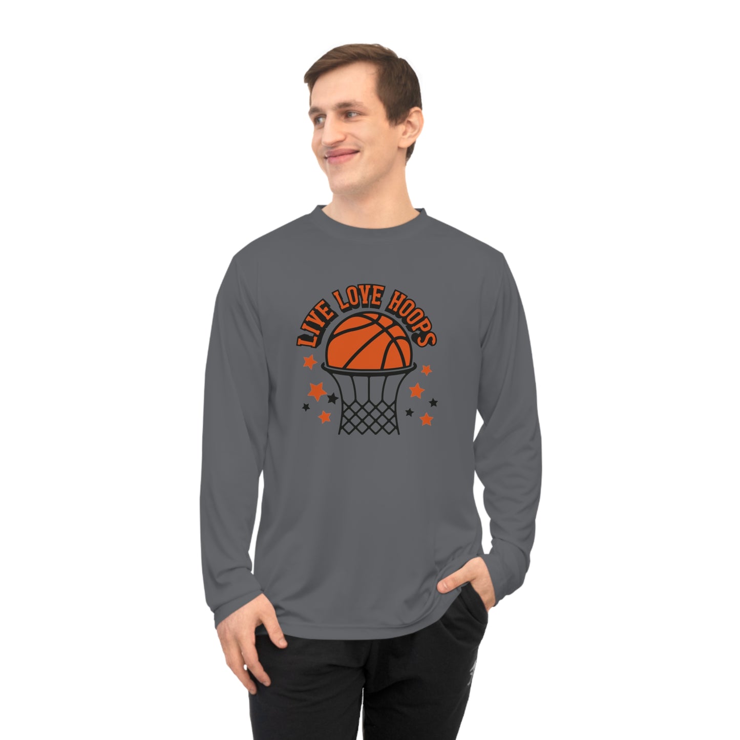 Basketball Shirt, Basketball Mom, Dad, Game Day Shirt, Sports T-shirt, Unisex Performance Long Sleeve Shirt