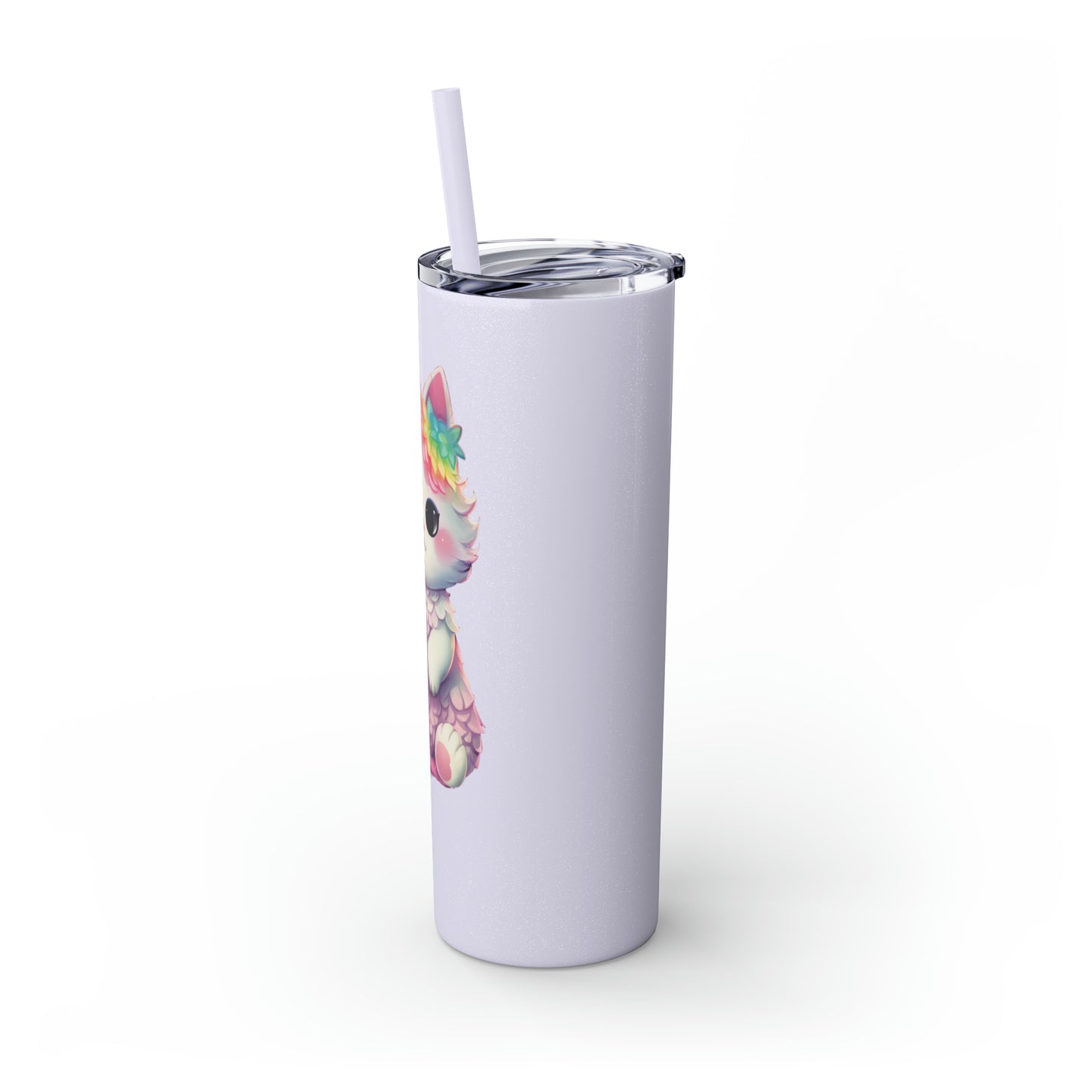 Kawaii Pastel Cat Skinny Tumbler with Straw, Maars Tumbler 20oz Sublimation