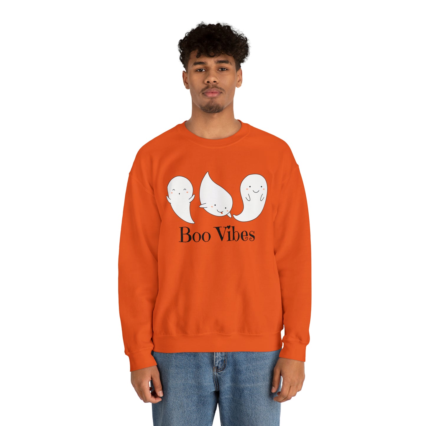 Boo Ghost Sweatshirt, Halloween Sweatshirt Women Men Crewneck Sweatshirt