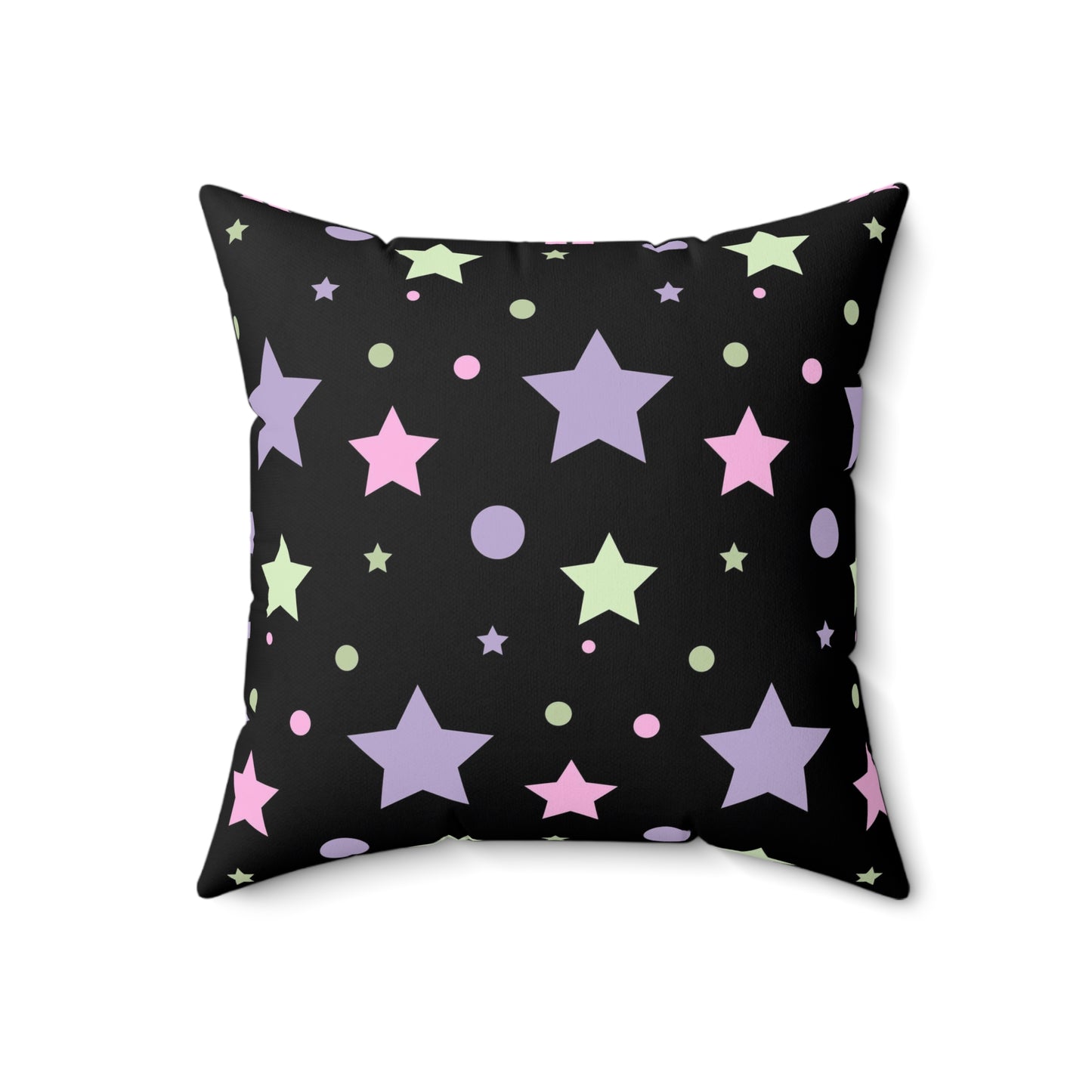 Pastel Goth Star Throw Pillow Throw Pillow Cover, Goth Decor Polyester Square Pillow