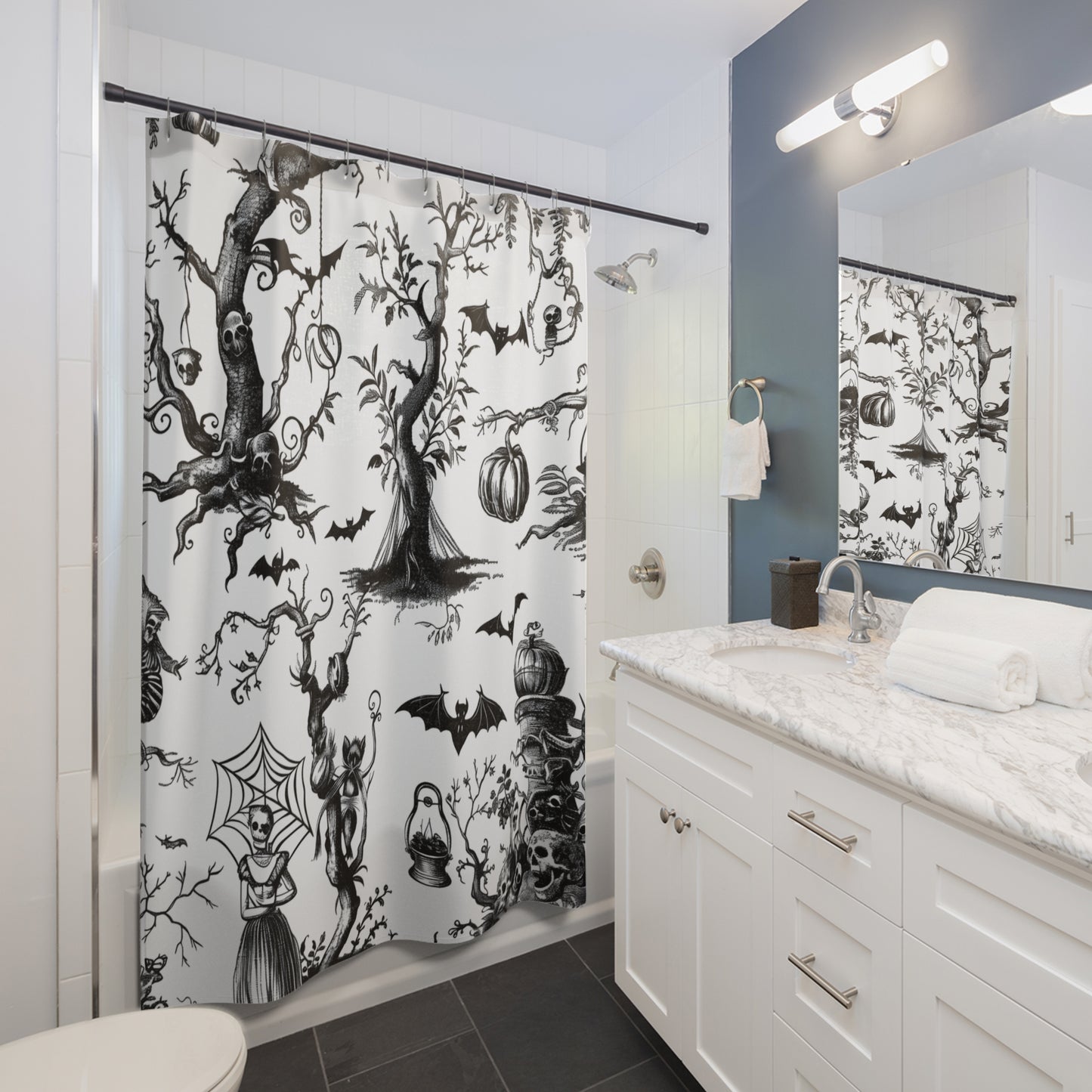 Halloween Themed Bathroom Decor Shower Curtain product