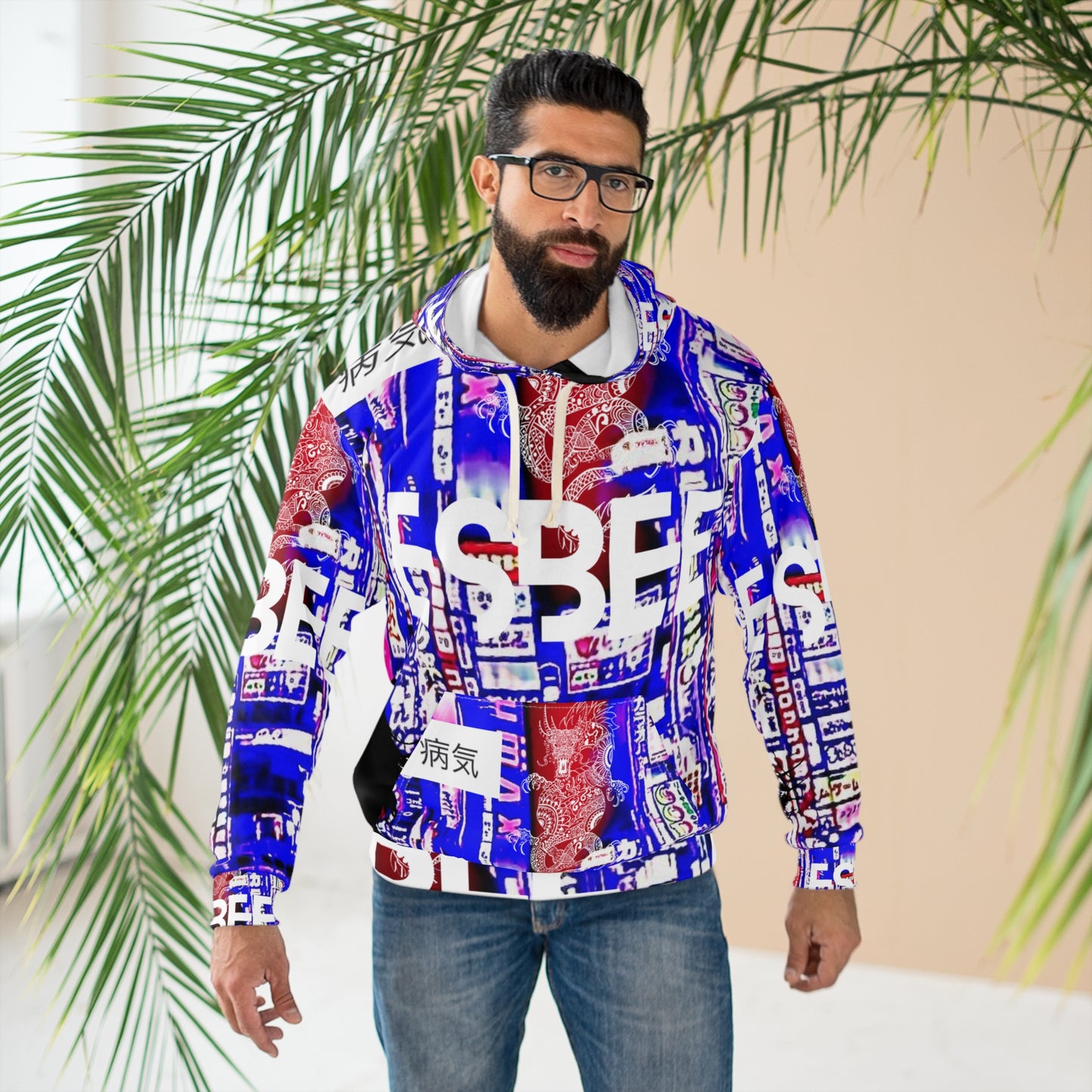 Abstract Collage Hoodie Unique Collage art Hooded Sweatshirt