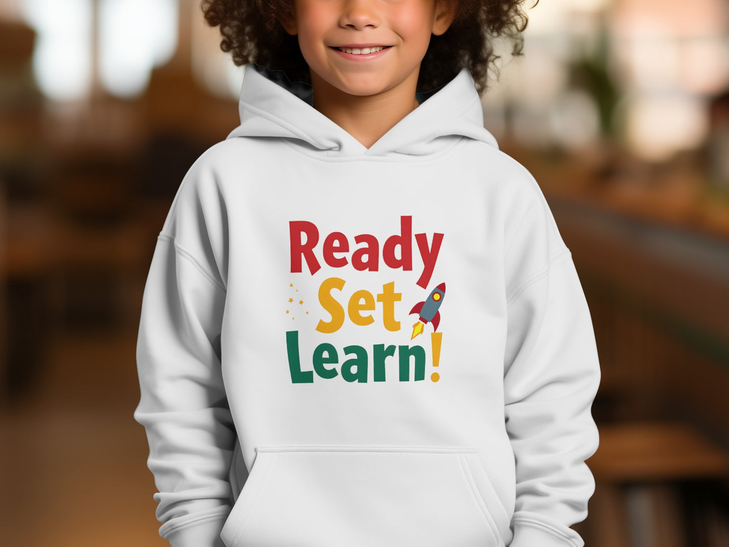 Ready Set Learn Rocket Graphic Kids Hoodie product
