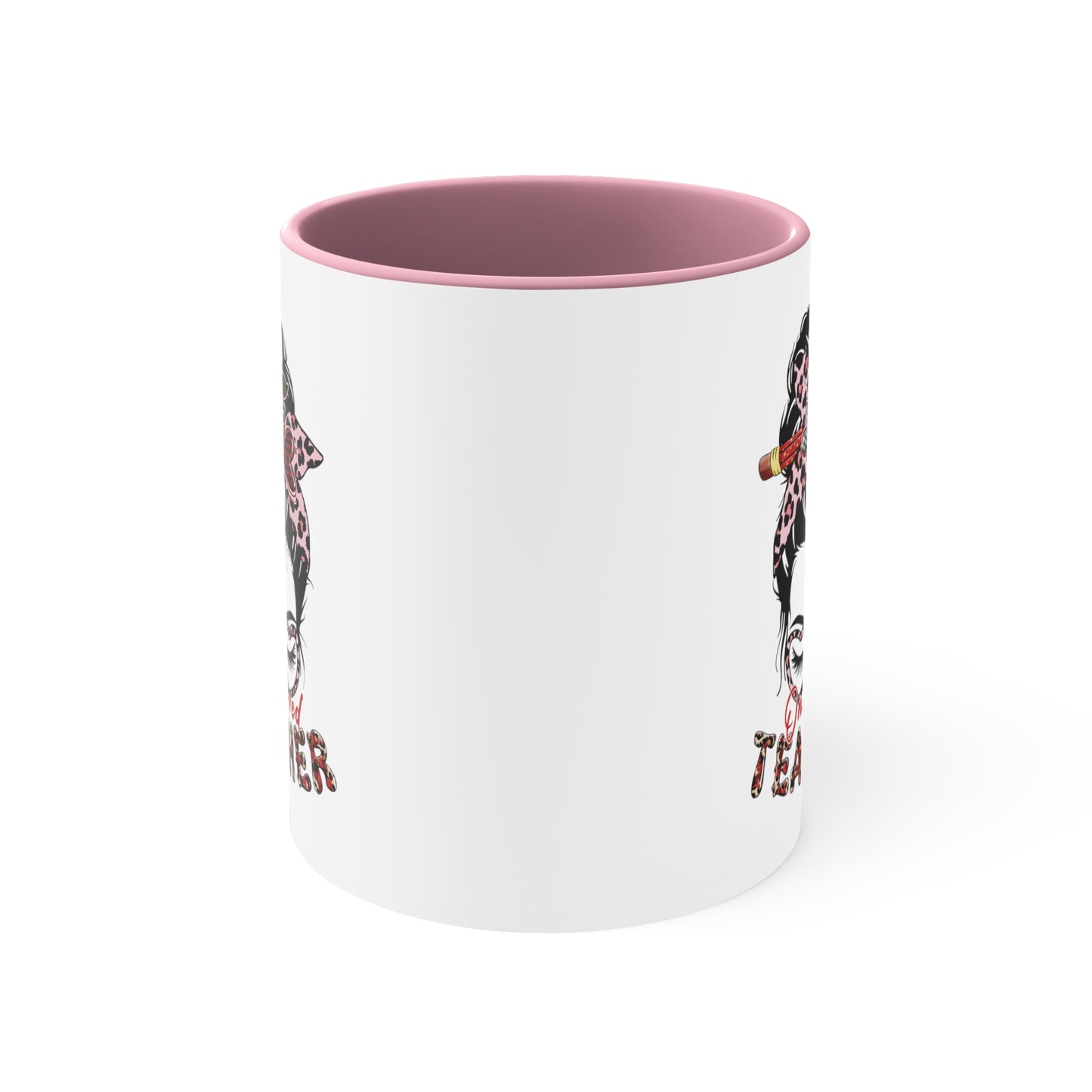 Teacher Valentine Coffee Mug, One Loved Teacher, Accent Coffee Mug, 11oz