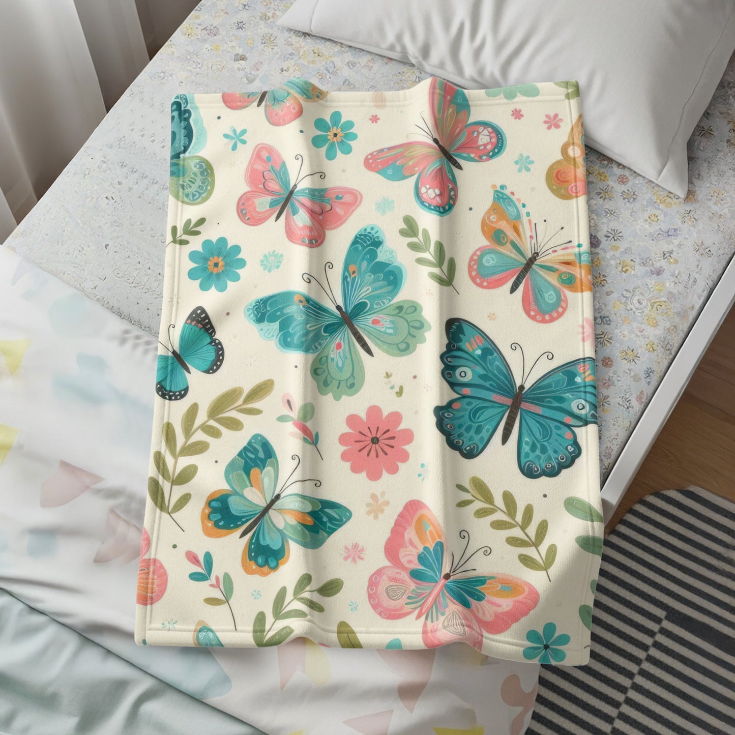 Elegant Colorful Butterfly Pattern Blanket product type