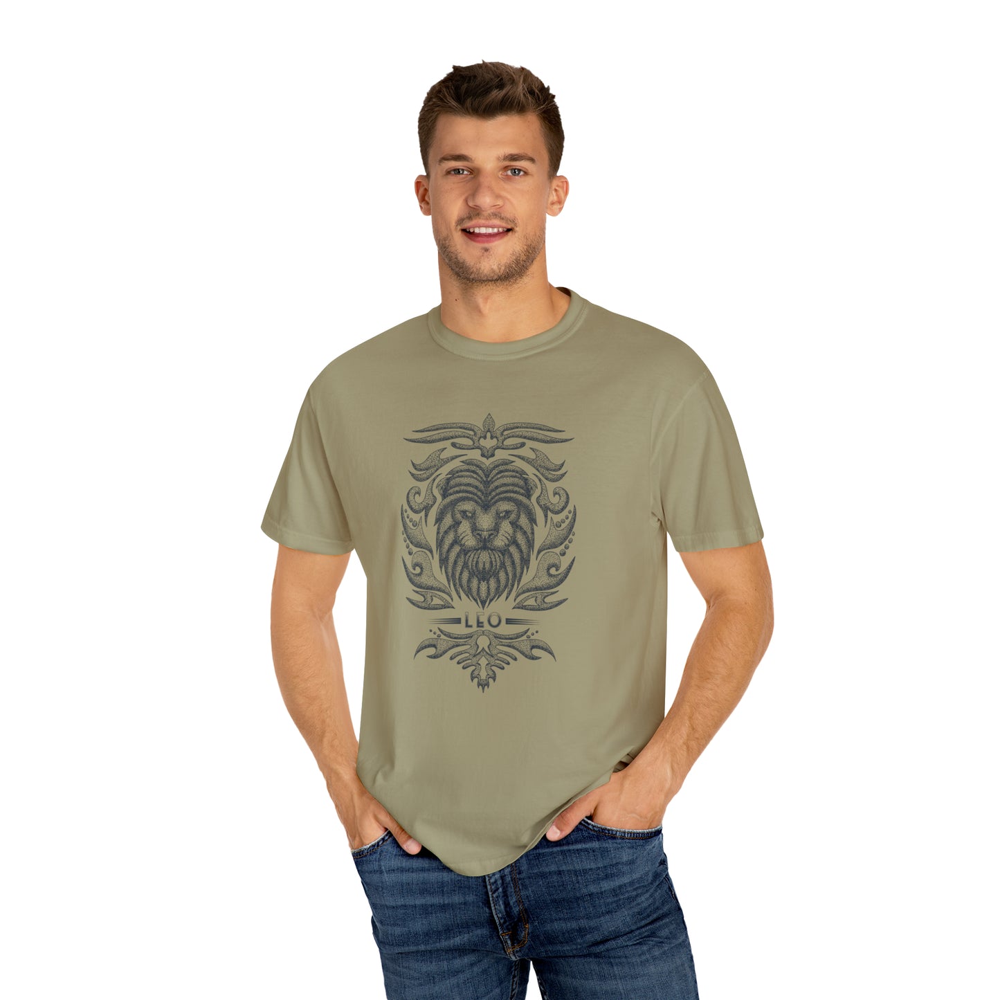 Comfort Colors Leo Vintage Shirt, Zodiac T-shirt, Leo Shirt Unisex Garment-Dyed T-shirt