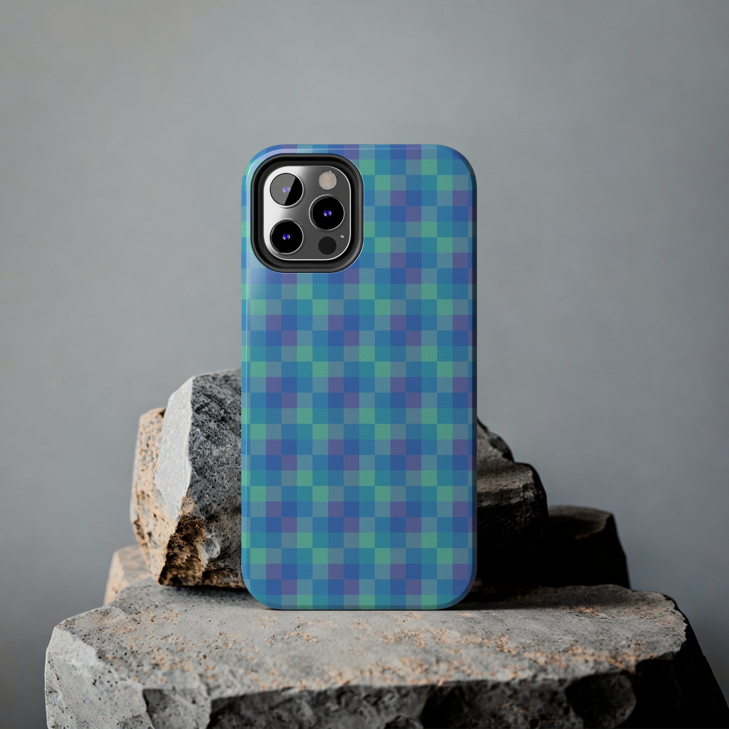 Blue Abstract Tough Phone Case, Cute Cool Trendy Biodegradable Phone Case