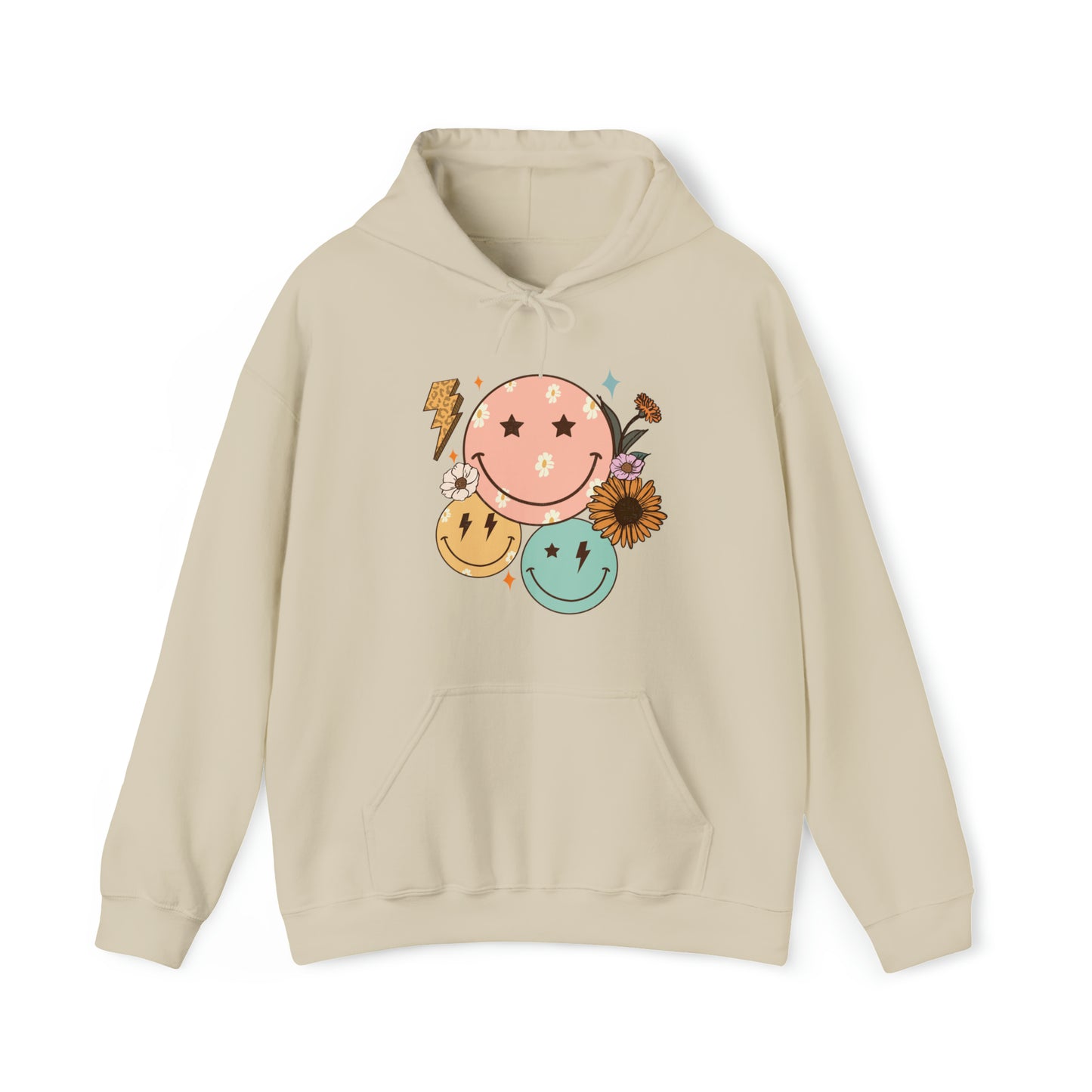 Cool Retro Happy Face Hoodie Sweatshirt Streetwear Unisex Hooded Sweatshirt