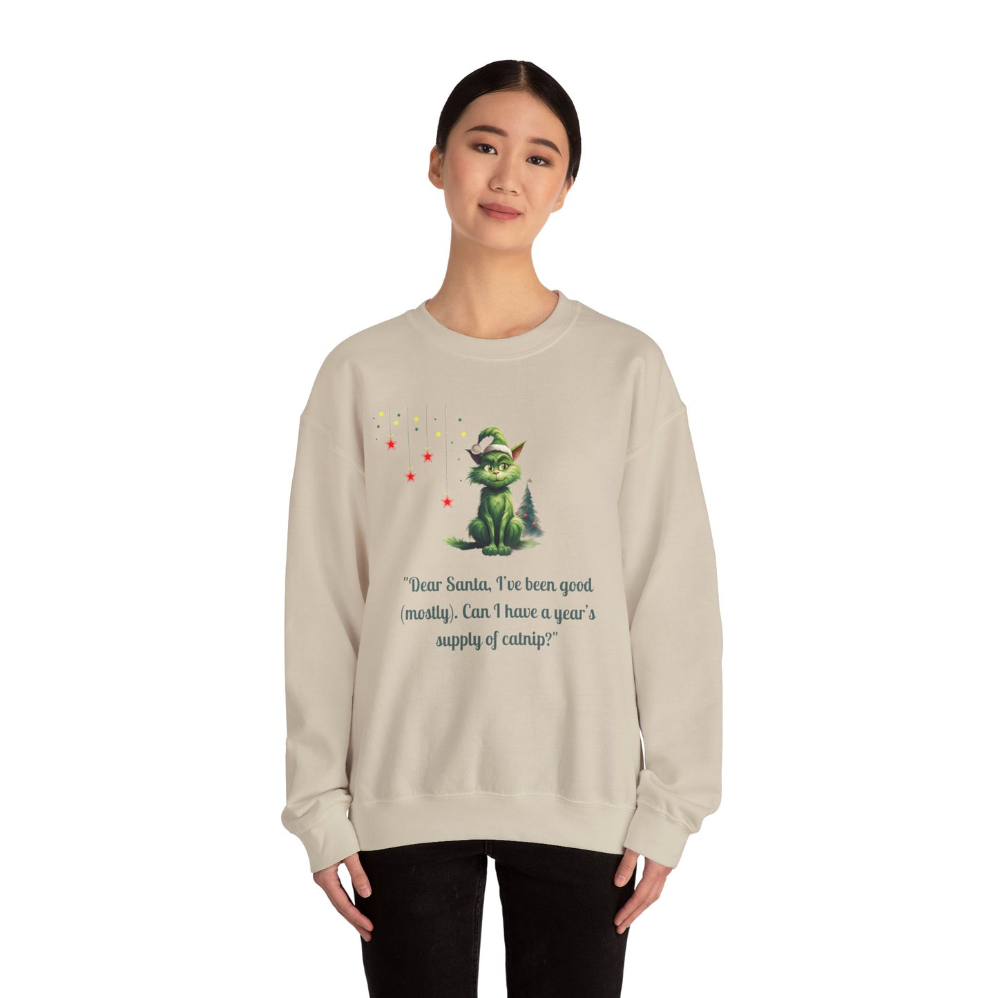 Funny Christmas Cat Sweatshirt - Christmas Crewneck- Holiday Sweatshirt