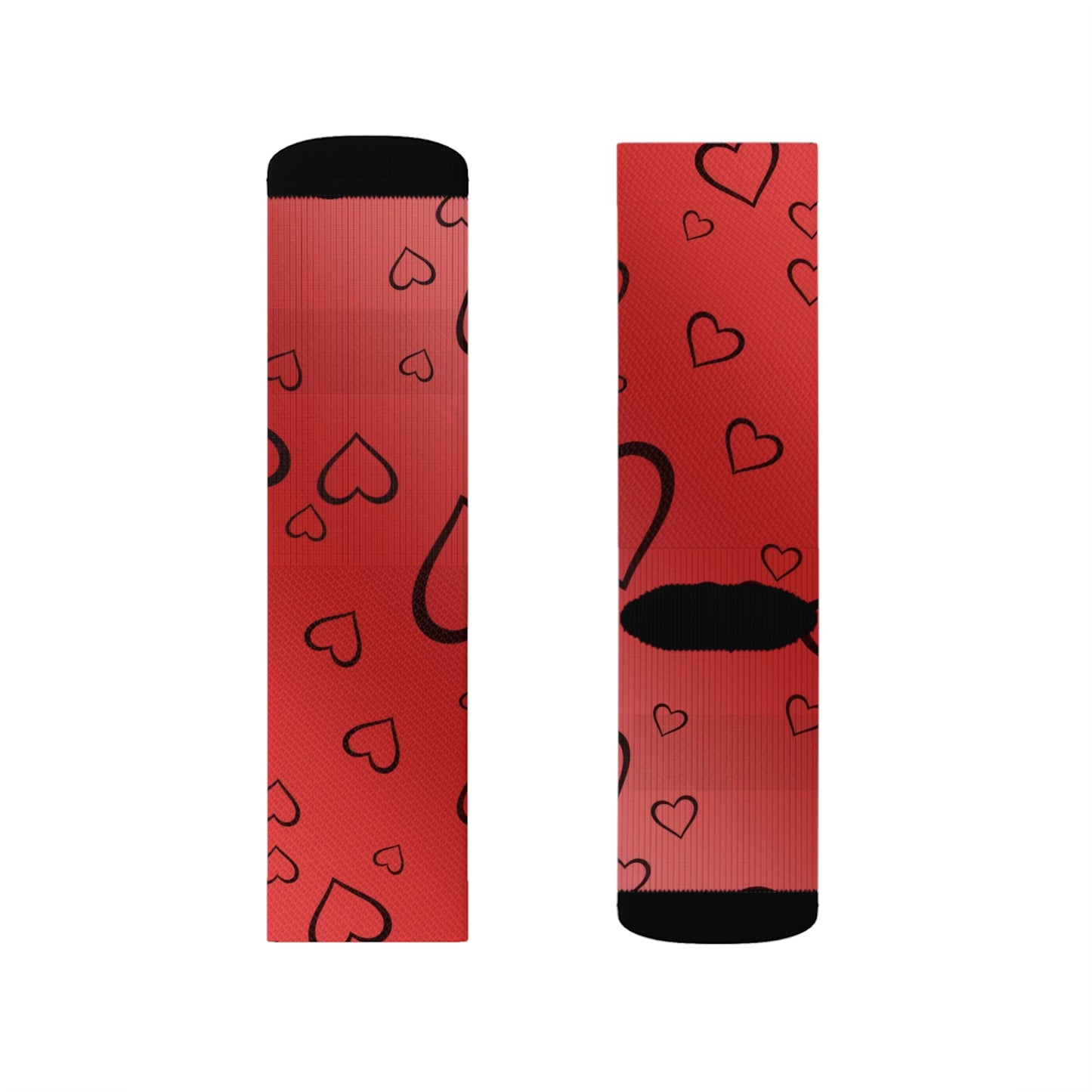 Red Heart Valentine Sublimation Socks Cute Cool Fun Novelty Socks Unisex