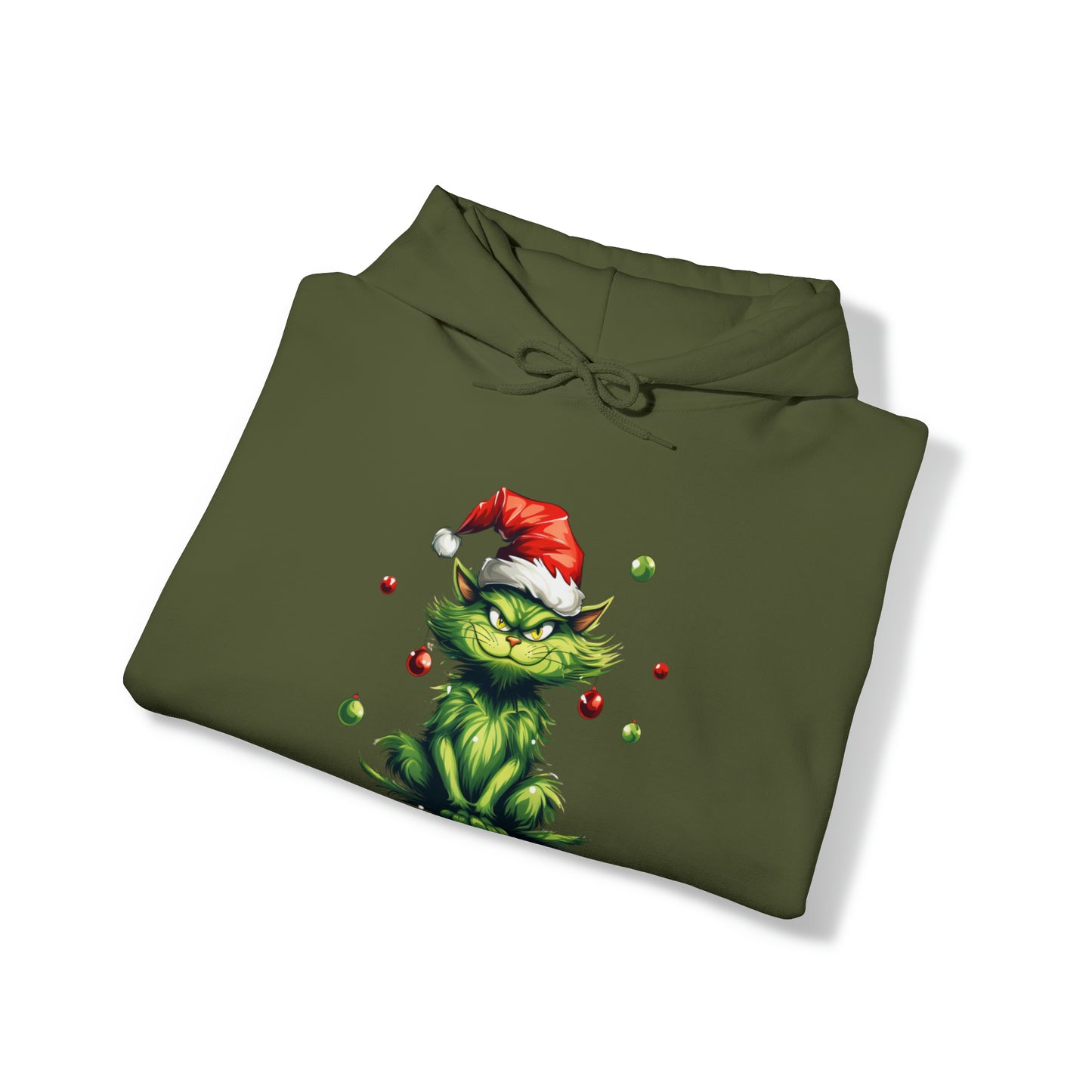 Christmas Cat Hoodie, Funny Cat Hoodie, Cute Pullover For Cat Lovers