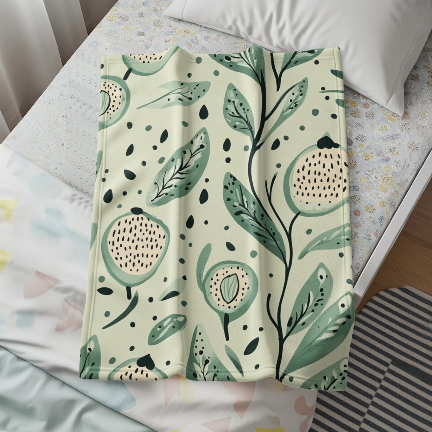 Floral Leaf Design Cozy Bedding Blanket product type