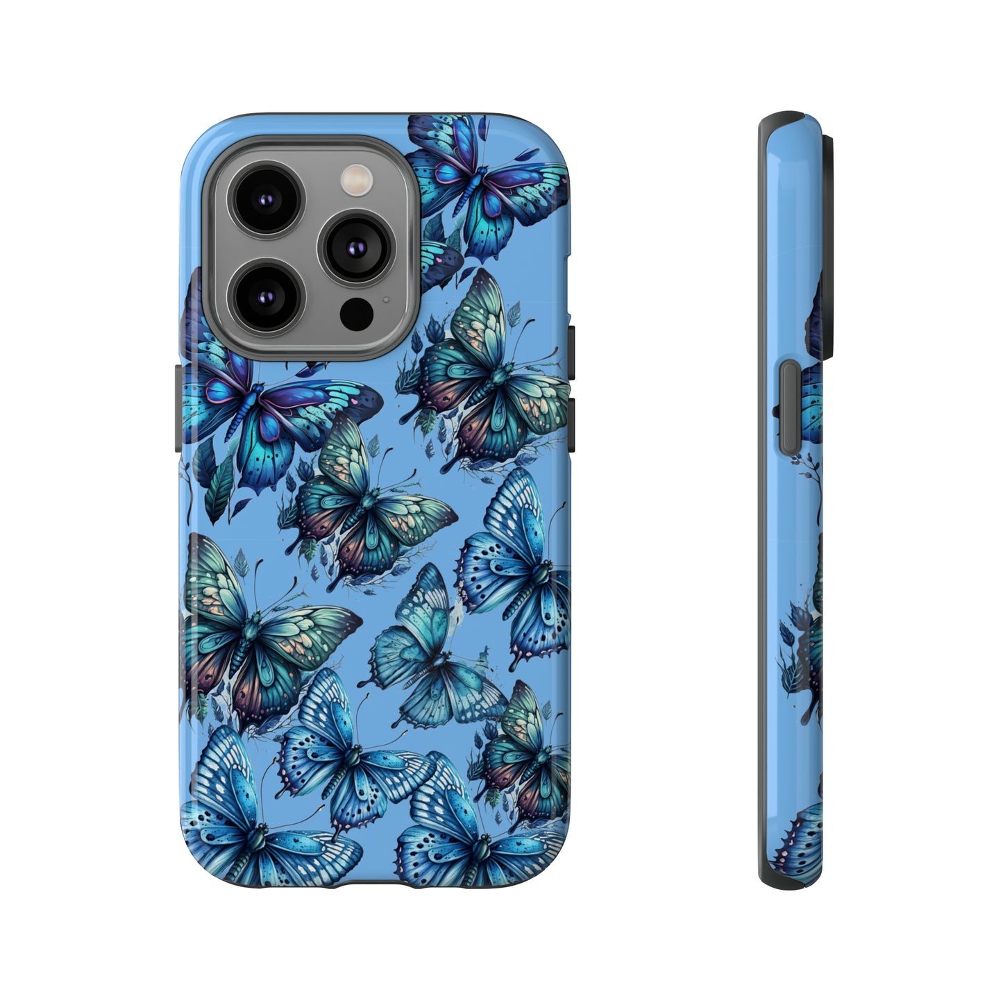 Blue Butterfly iPhone Case, Cute Cell Phone Case, Abstract Phone Case, iPhone Cover