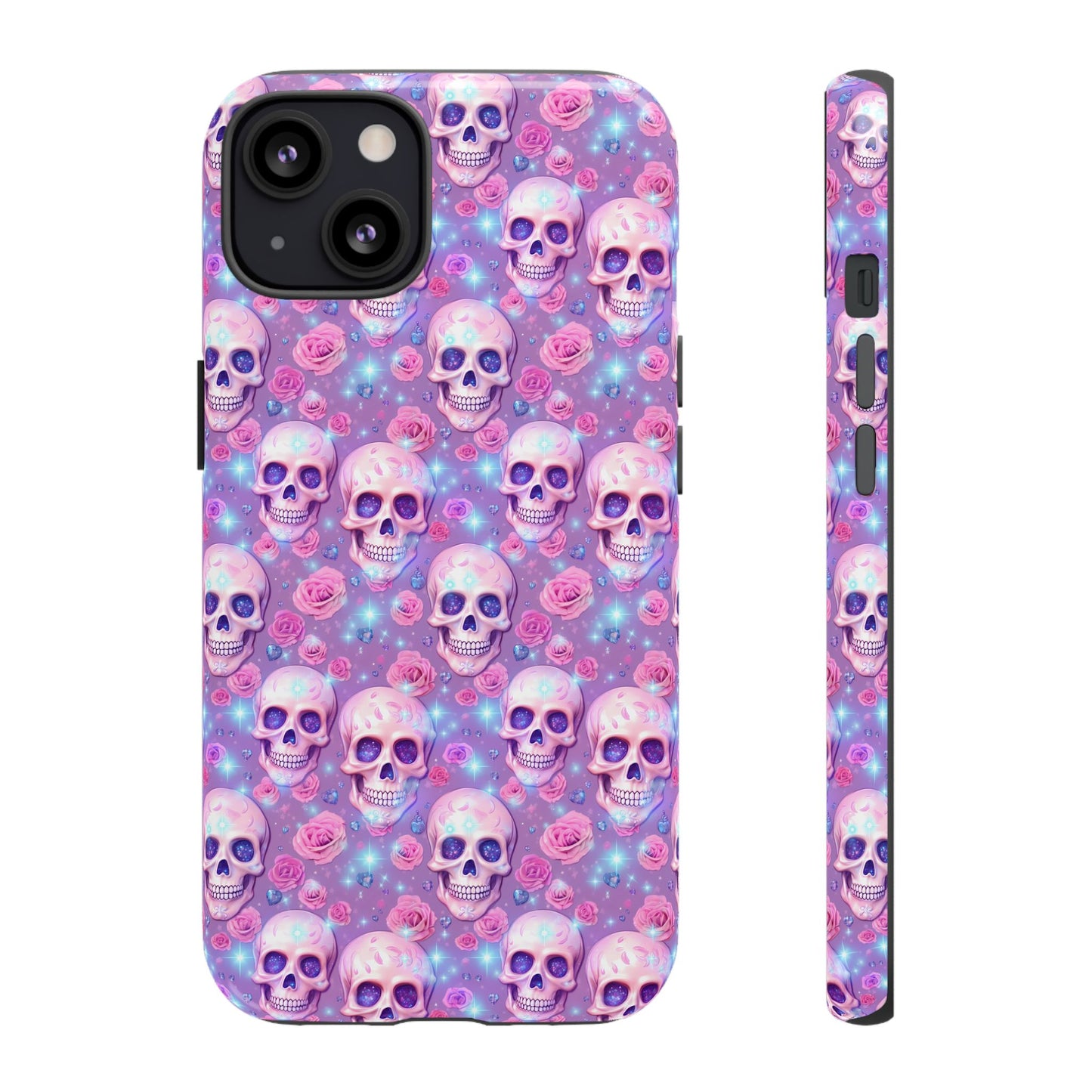 Phone Case - Skull and Roses Pastel Goth Tough Case