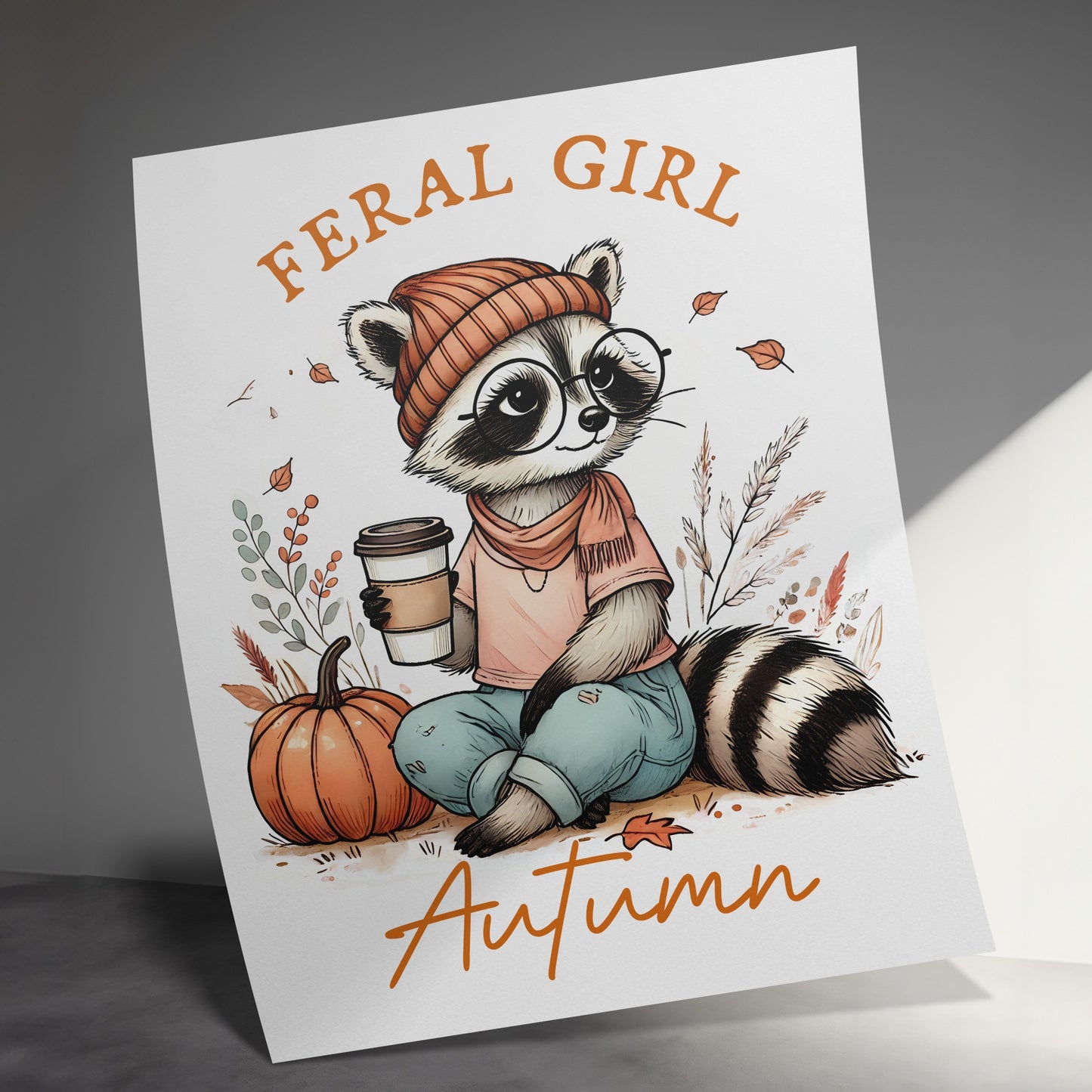 Feral Girl Autumn Festival Bundled Art Print product type