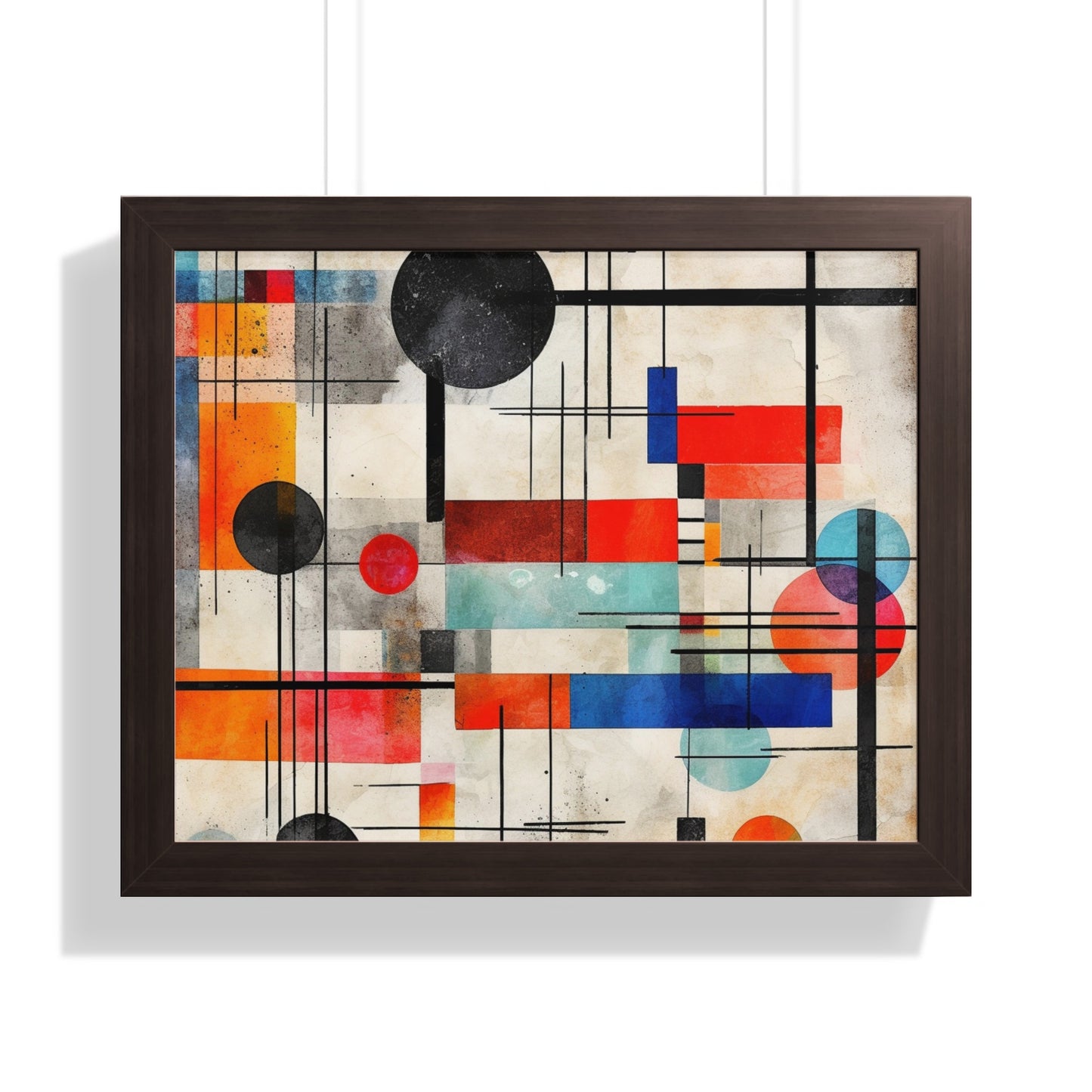 Colorful Abstract Geometric Shapes and Lines Wall Art Product type